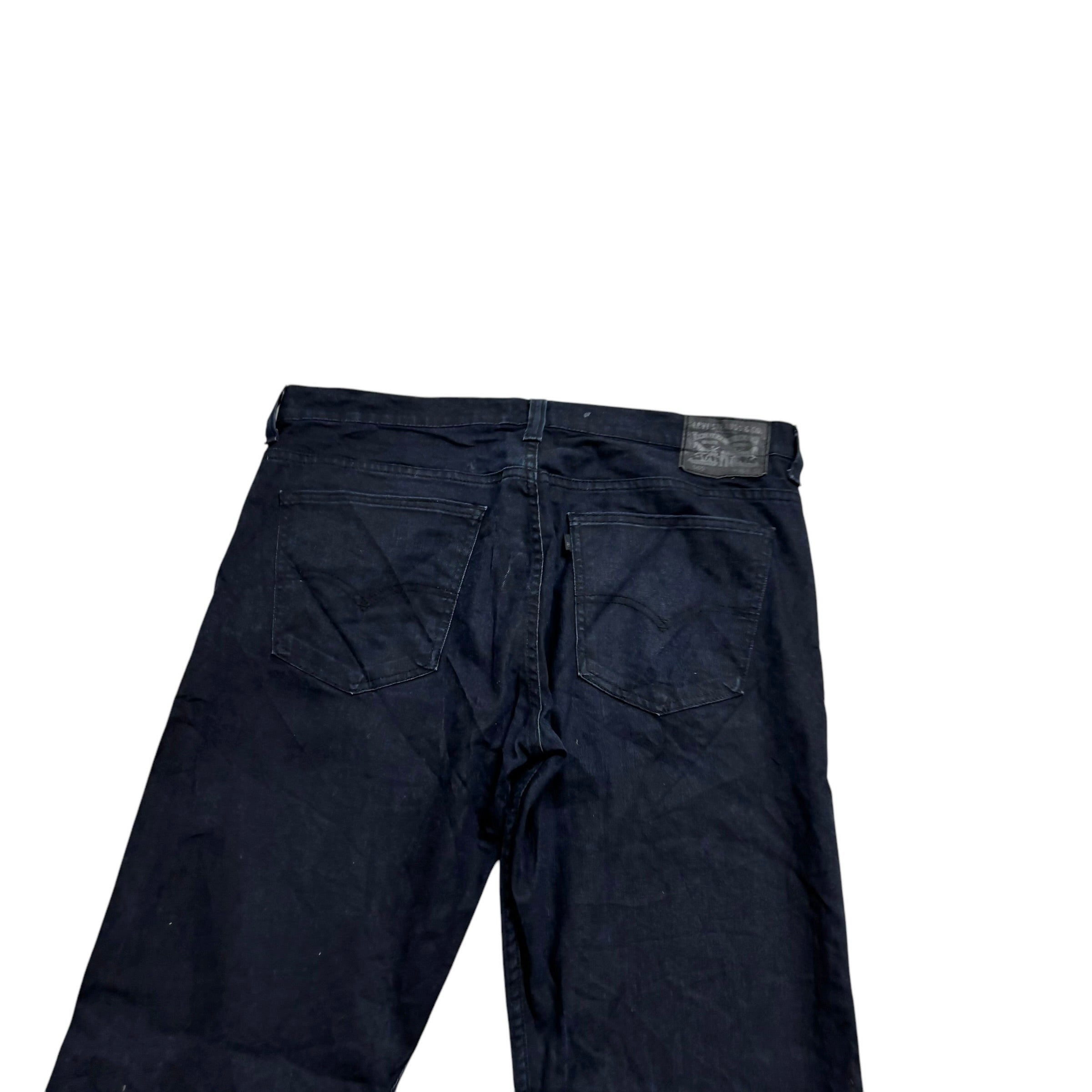 Levis 569 Jeans W36 L34 Mens Navy Blue Relaxed Straight Fit Stretch Denim