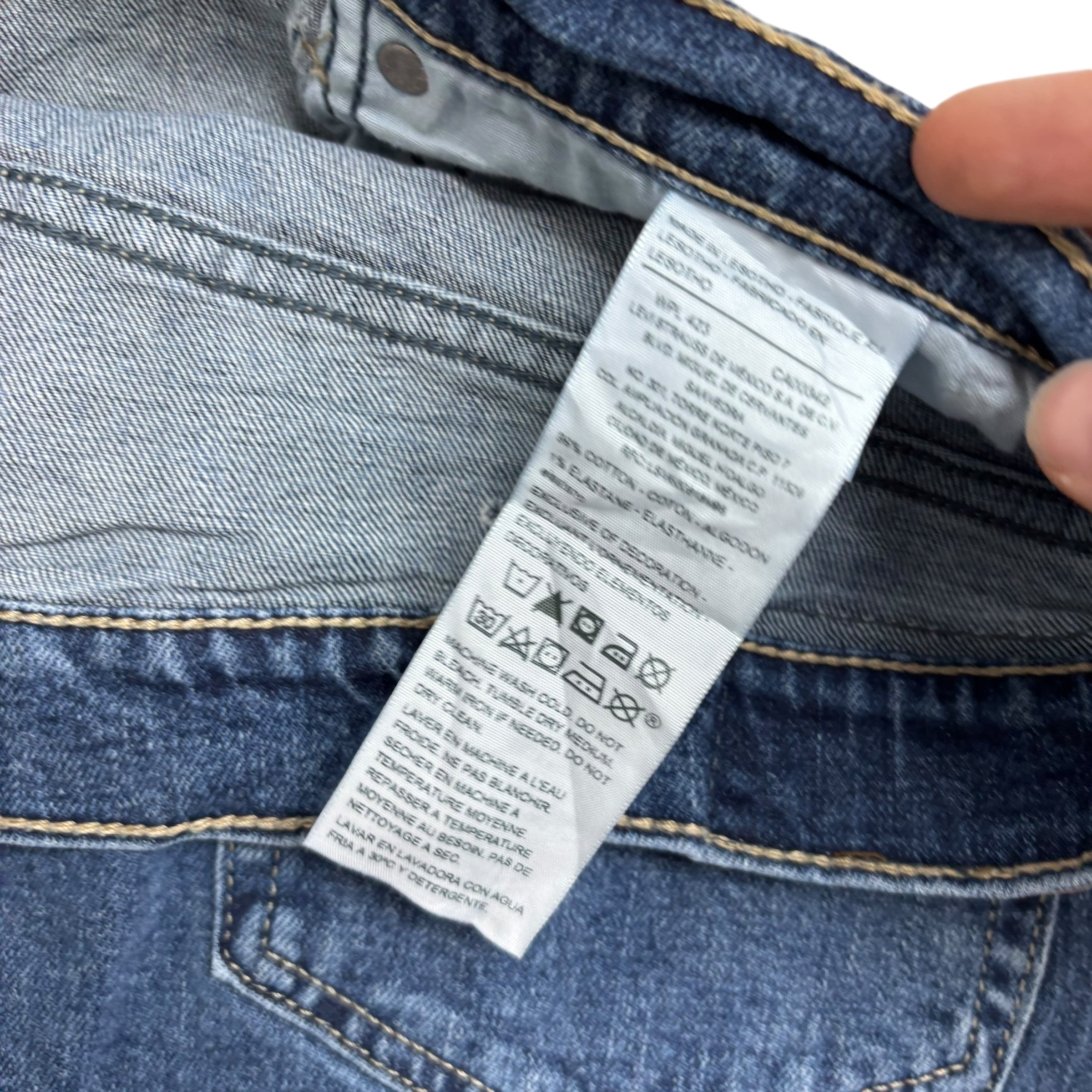 Levis Signature Jeans W40 L32 Mens Mid Blue Relaxed Straight Stretch Denim (E)