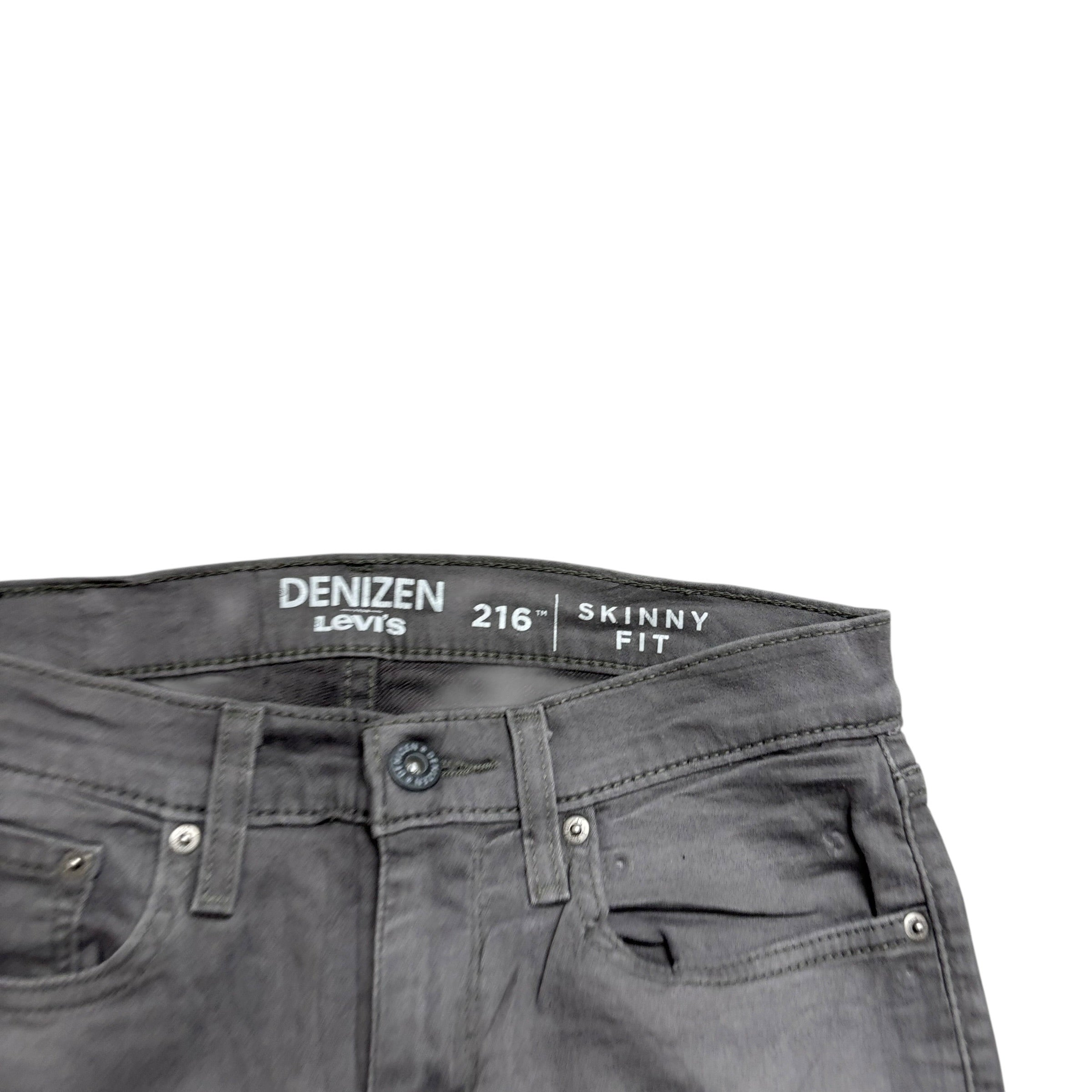 Levis Denizen Jeans W30 L30 Mens Grey Skinny Fit Stretch Denim (E)