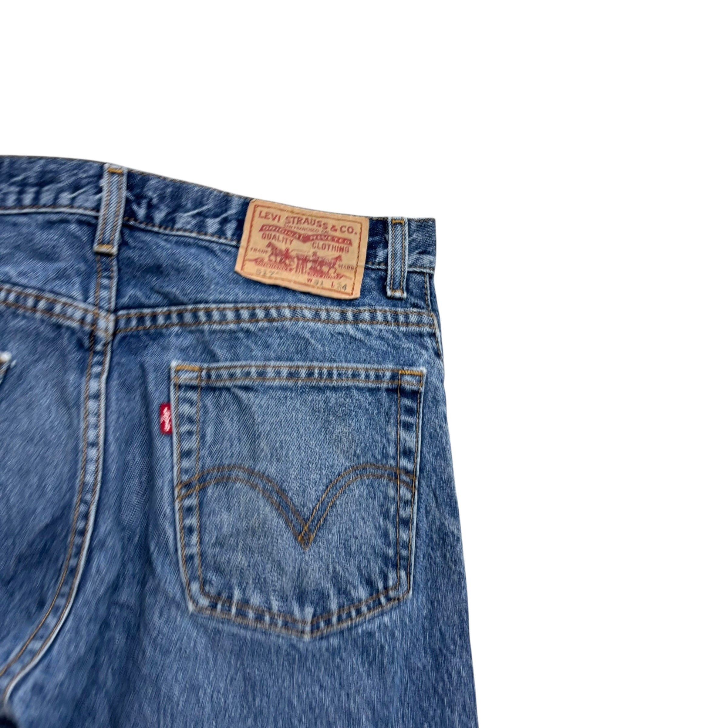 Levis 517 Jeans W31 L35 Mens Mid Blue Regular Bootcut Fit Vintage Denim