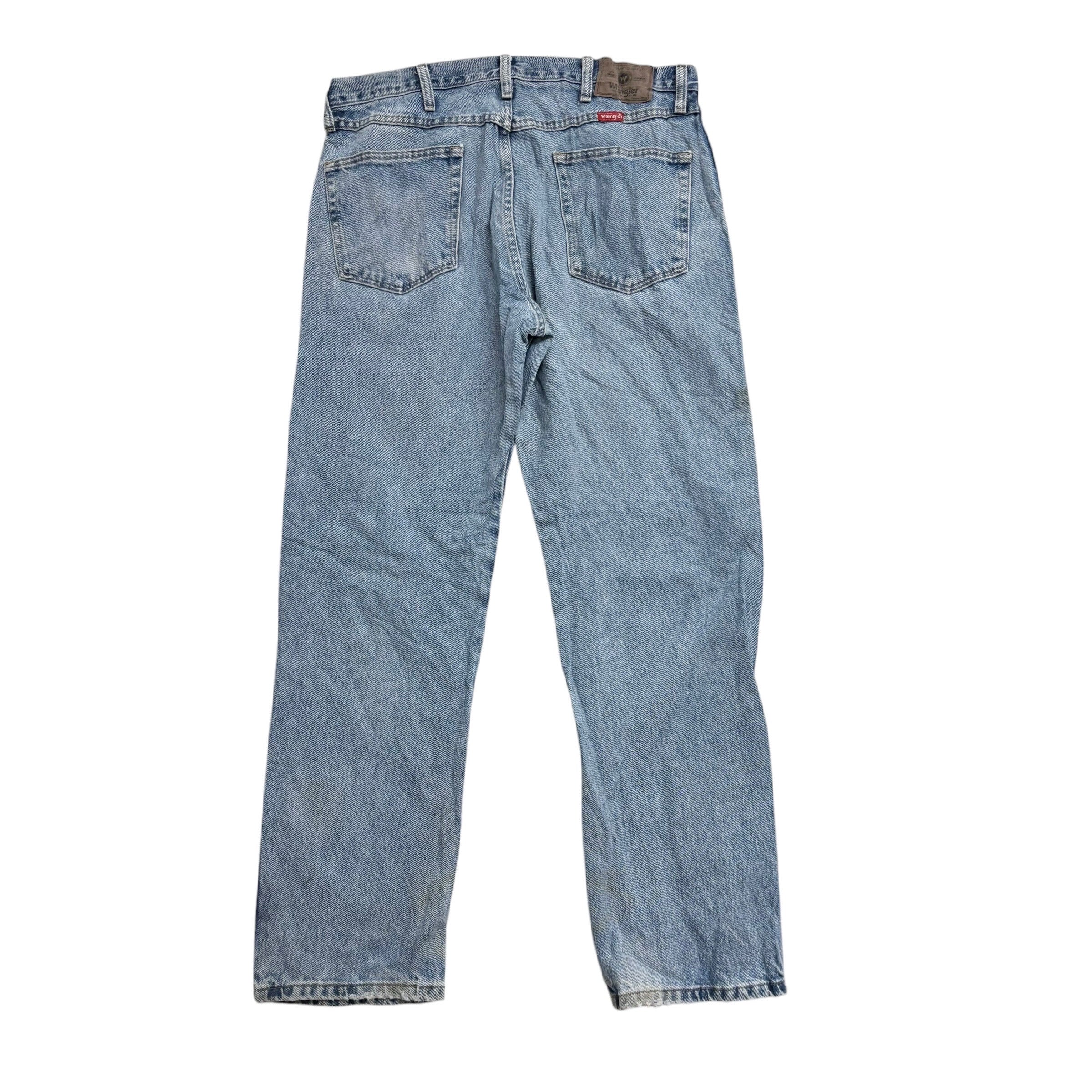 Wrangler Jeans W35 L30 Mens Light Blue Regular Straight Fit Denim (F)