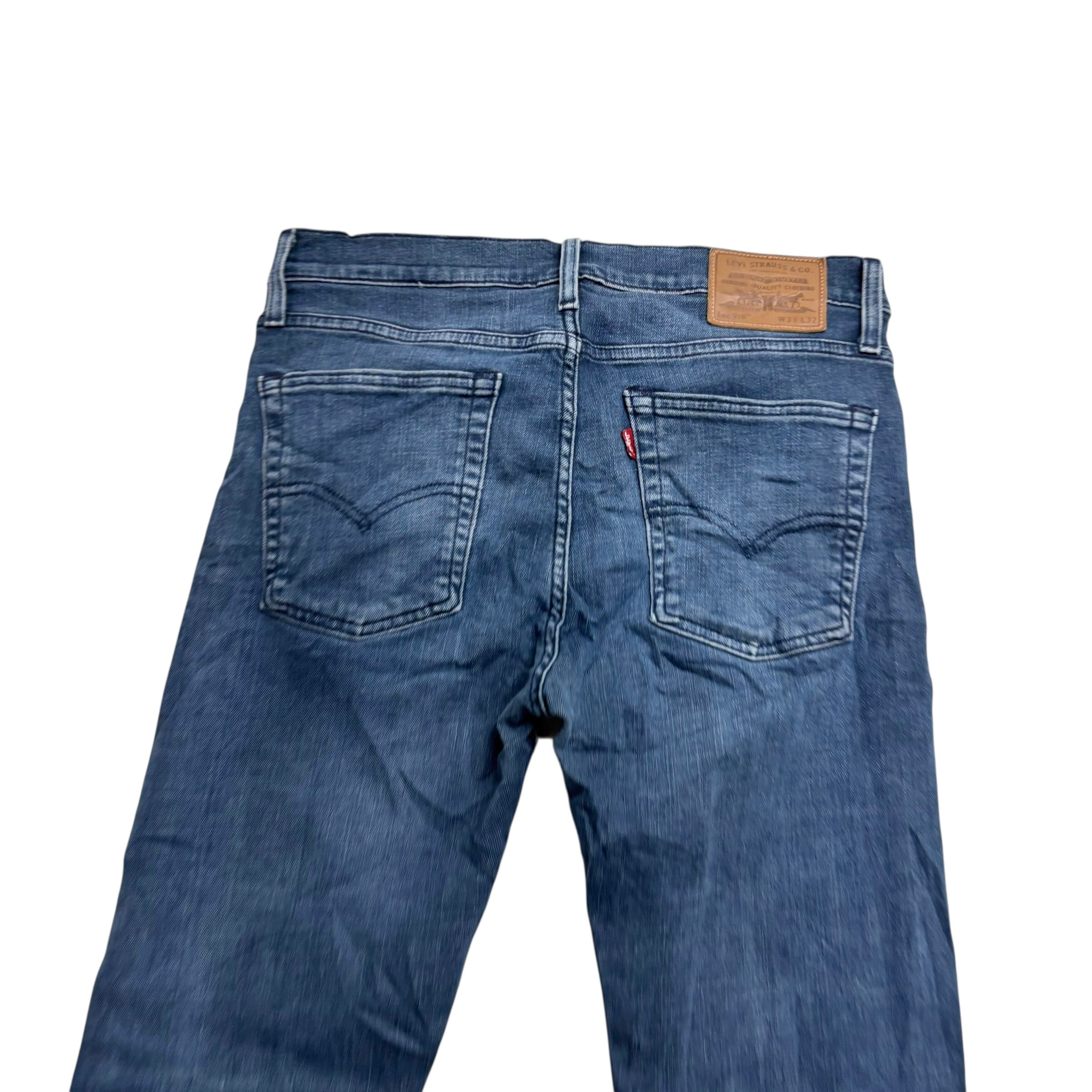 Levis 510 Jeans W31 L32 Mens Navy Blue Skinny Fit Stretch Premium Denim (E)