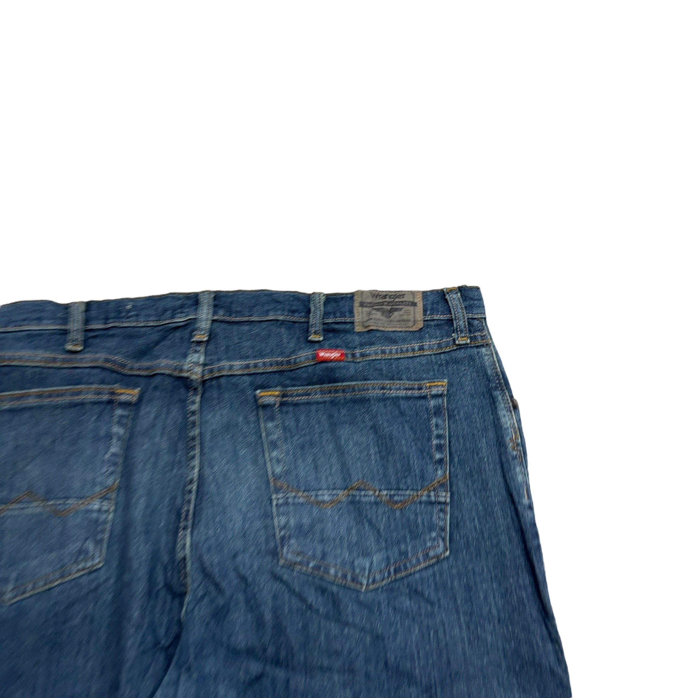 Wrangler Jeans W40 L30 Mens Dark Blue Slim Straight Fit Stretch Denim (E)