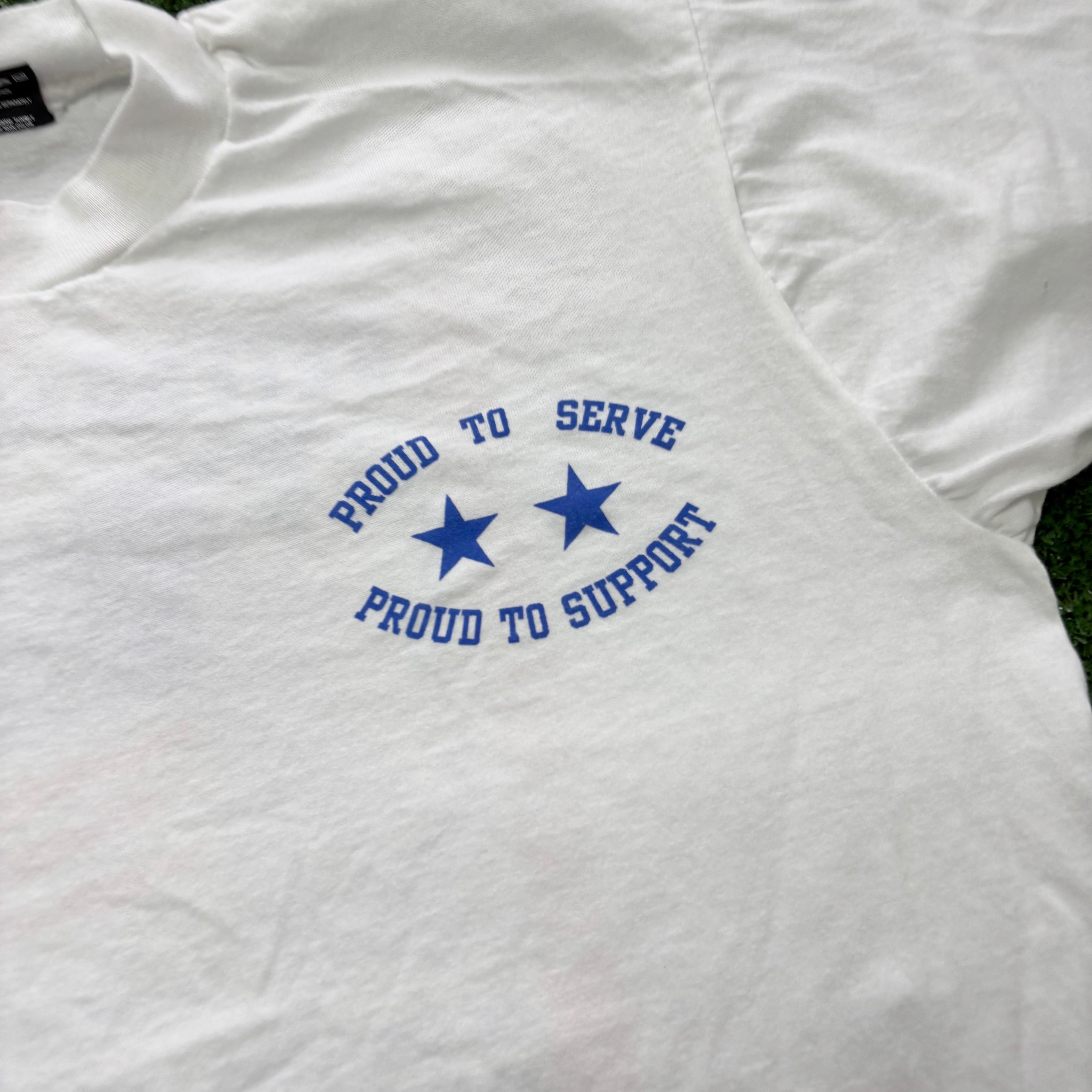 Vintage T Shirt Mens Medium White Single Stitch Graphic Print 90s USA (E)