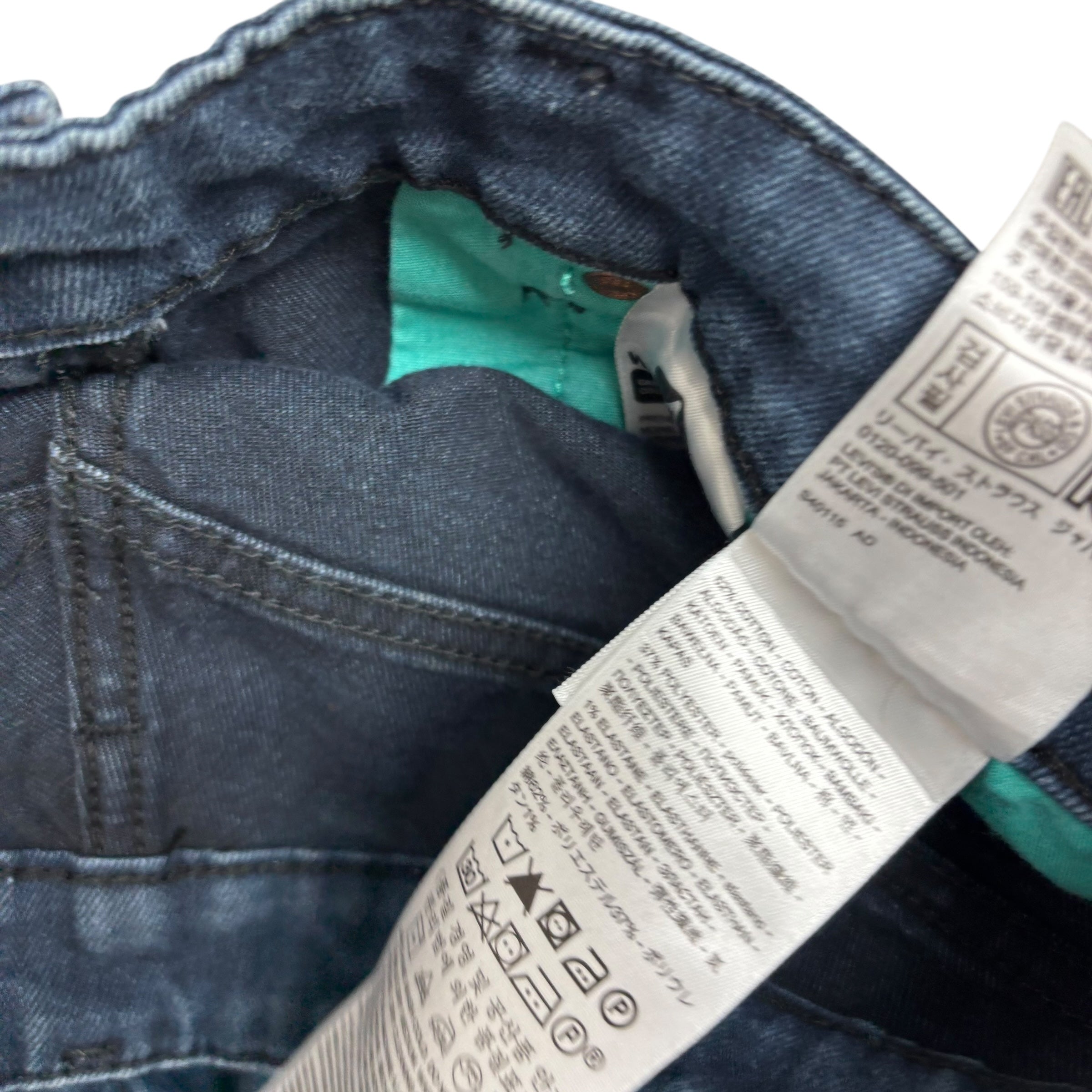 Levis 511 Commuter Jeans W32 L29 Mens Navy Blue Slim Fit Stretch Denim (F)
