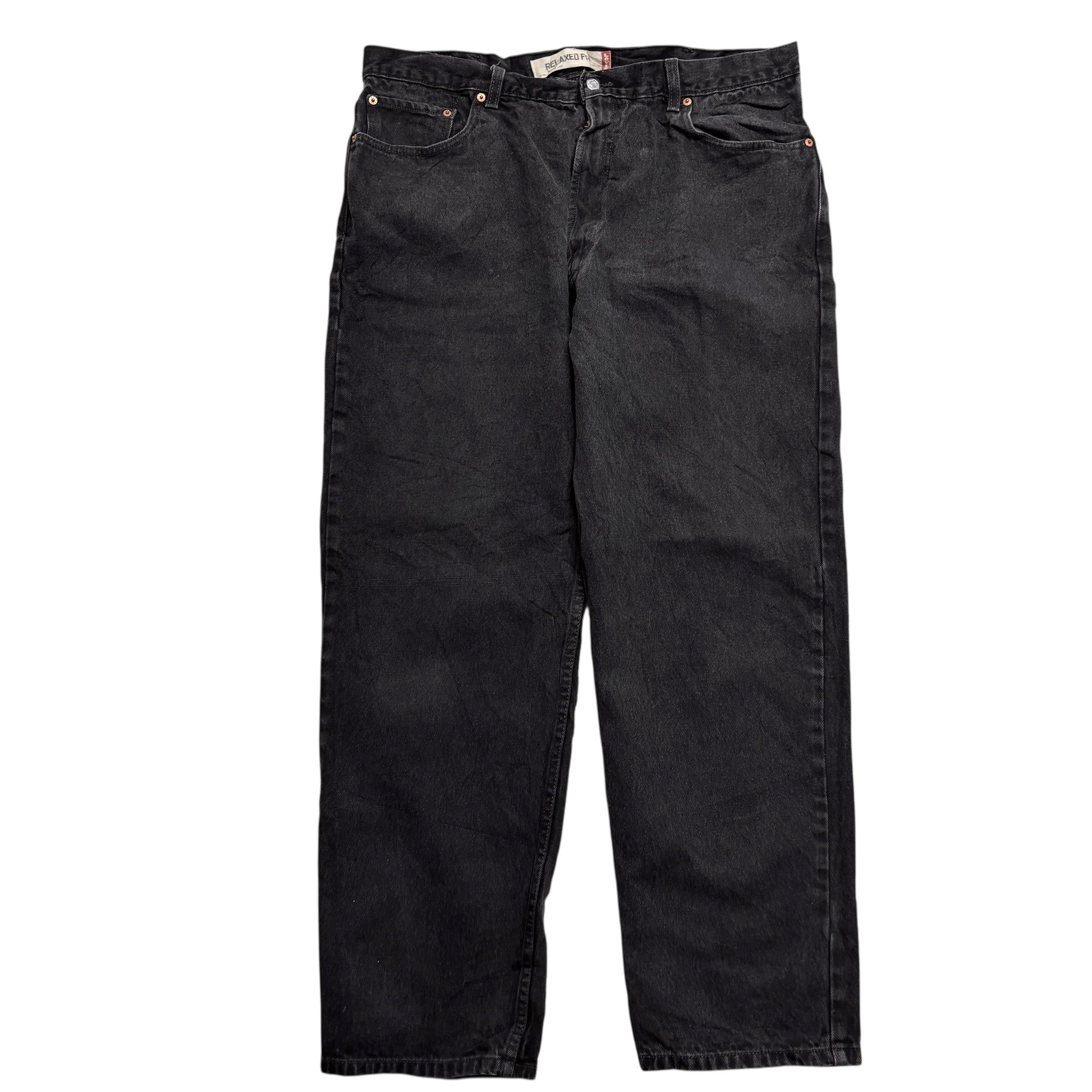 Levis 550 Jeans W40 L32 Mens Black Baggy Relaxed Straight Fit Vintage Denim (E)