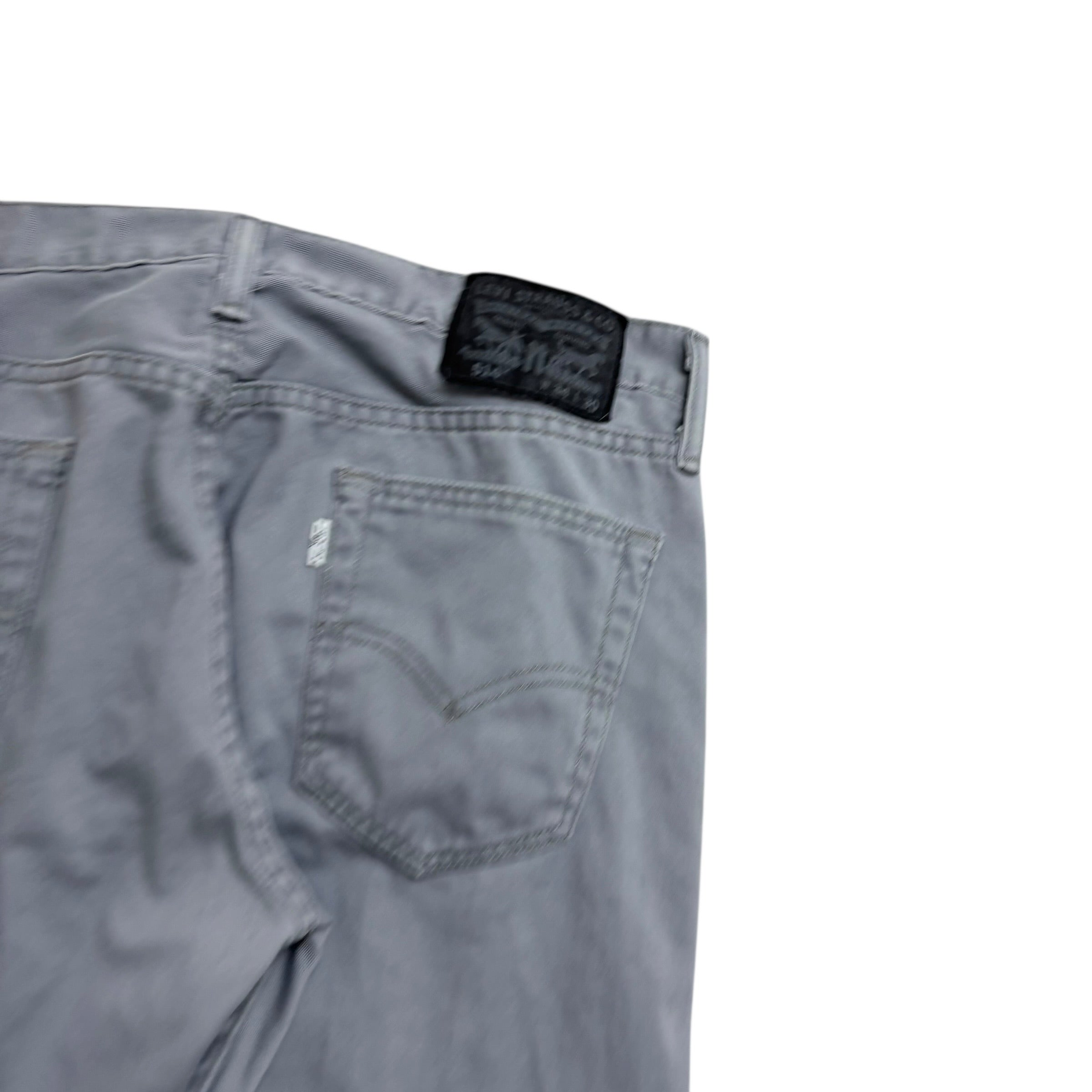 Levis 514 Trousers W34 L30 Mens Grey Regular Straight Fit Pants