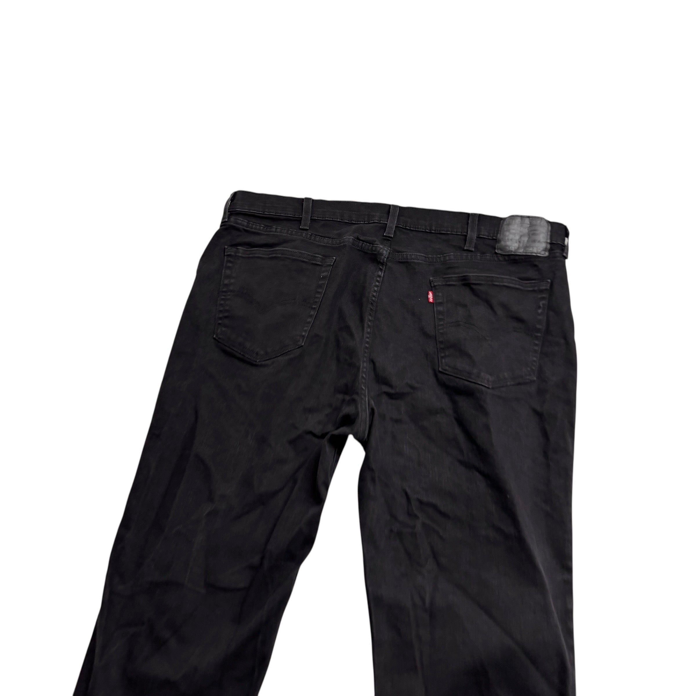 Levis 541 Jeans W42 L31 Mens Black Athletic Tapered Fit Stretch Denim (E)