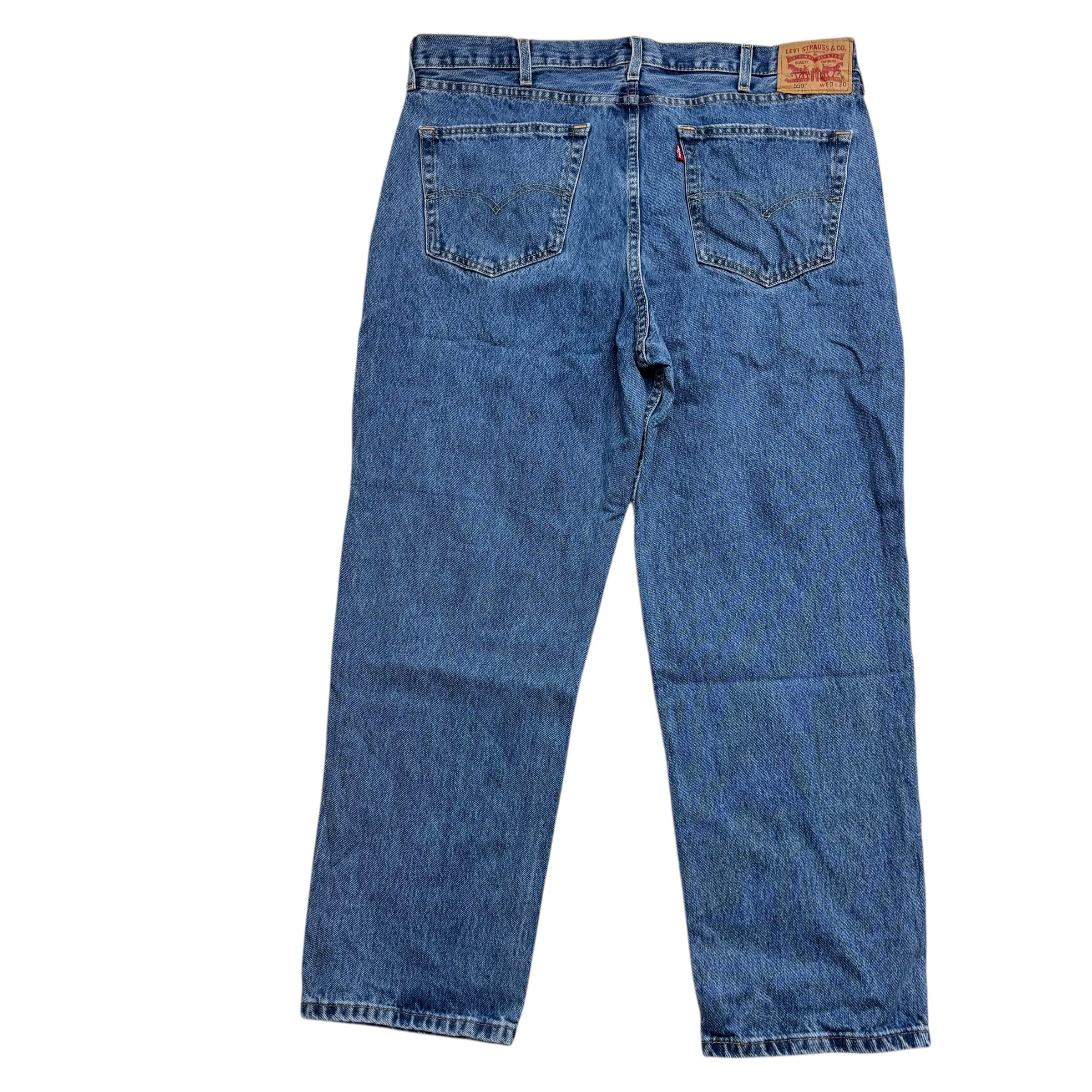 Levis 550 Jeans W40 L30 Mens Mid Blue Baggy Relaxed Straight Fit Denim (E)
