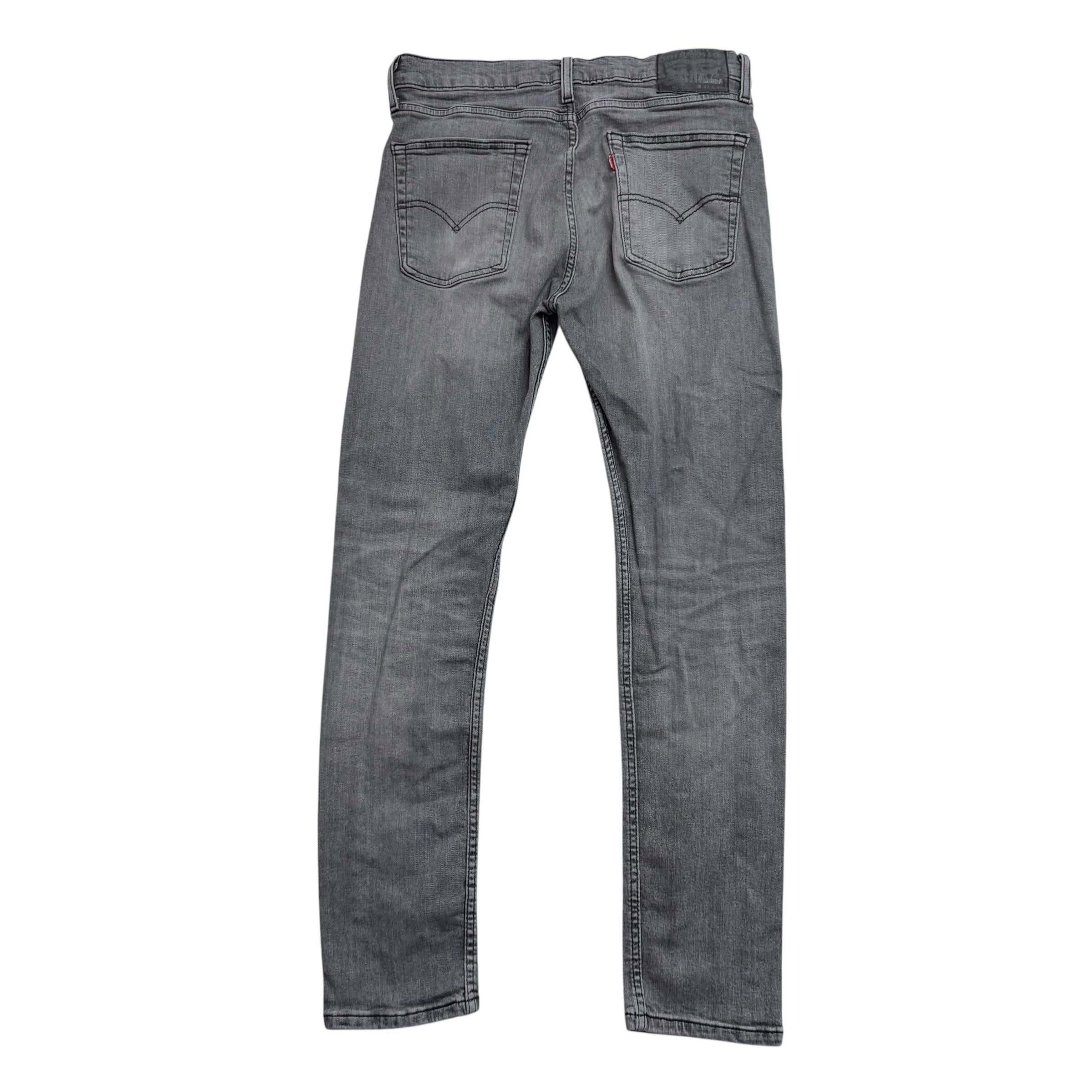 Levis 510 Jeans W32 L32 Mens Grey Skinny Fit Stretch Denim (E)