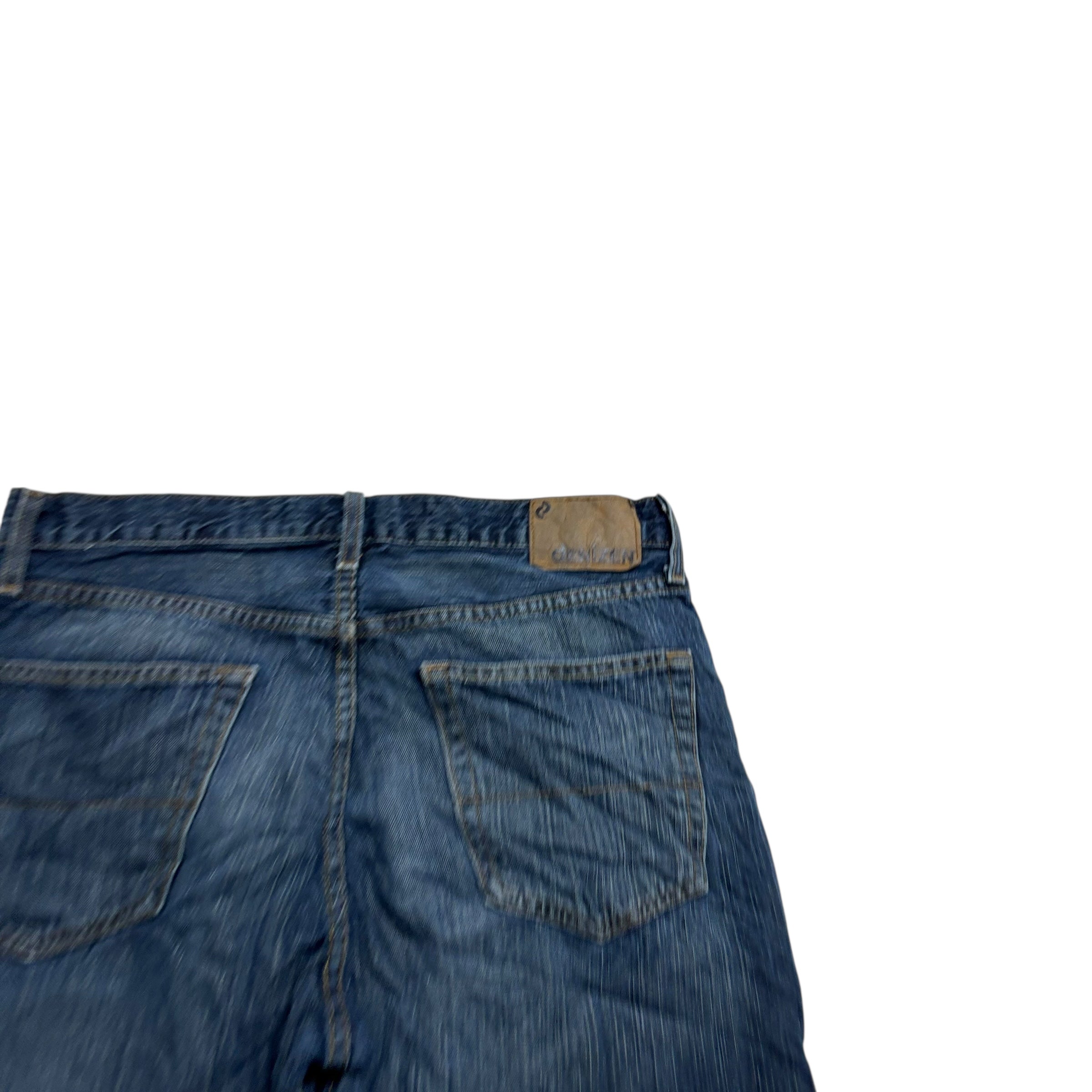 Levis Denizen Jeans W36 L32 Mens Dark Blue Relaxed Straight Vintage Denim (E)