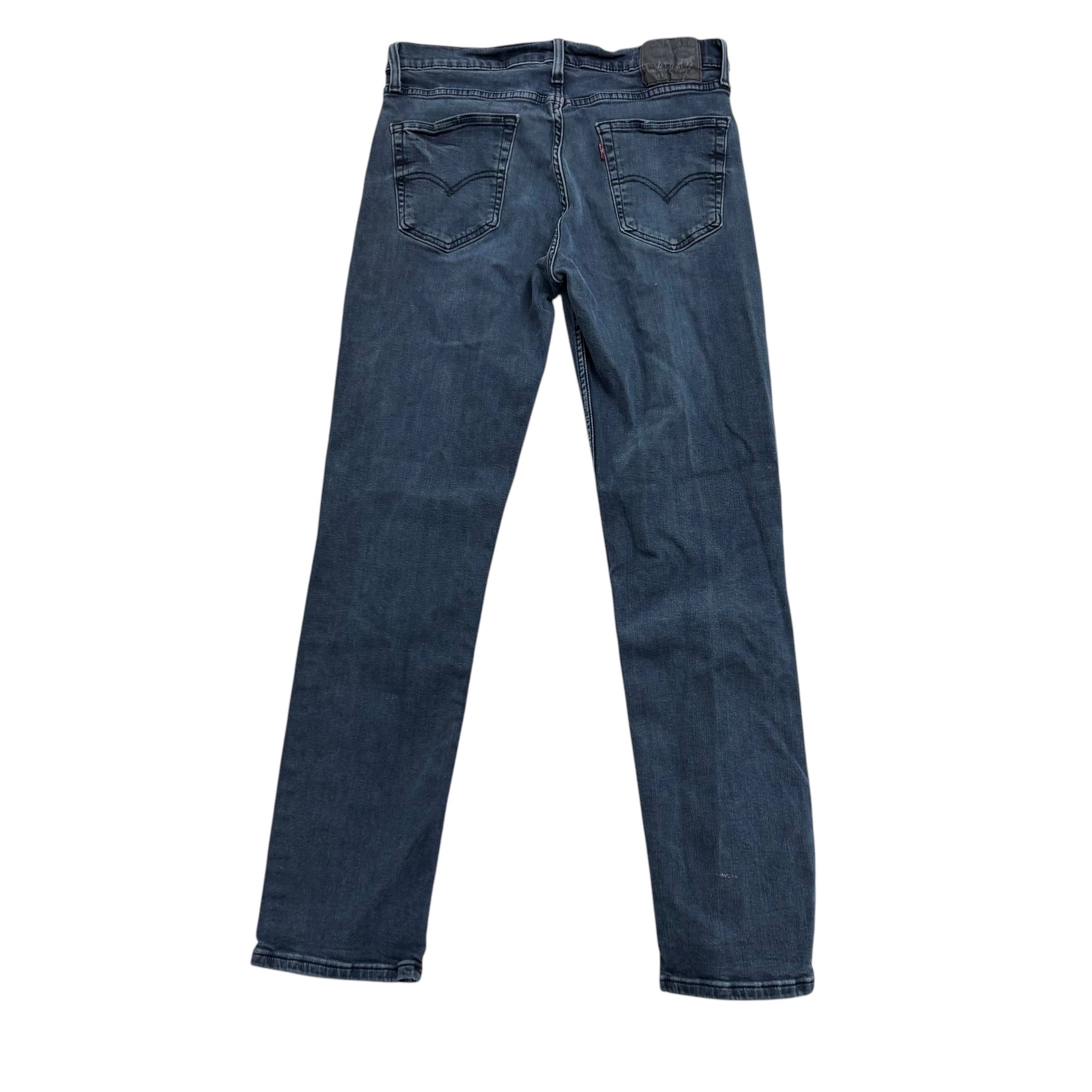 Levis 514 Jeans W32 L32 Mens Navy Blue Slim Straight Fit Stretch Denim (F)