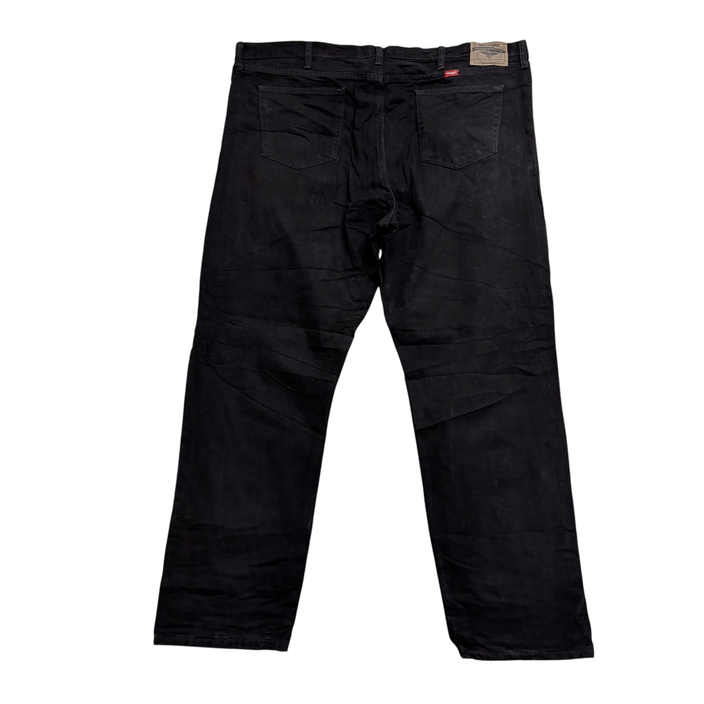 Wrangler Jeans W46 L32 Mens Black Relaxed Straight Fit Baggy Denim (E)