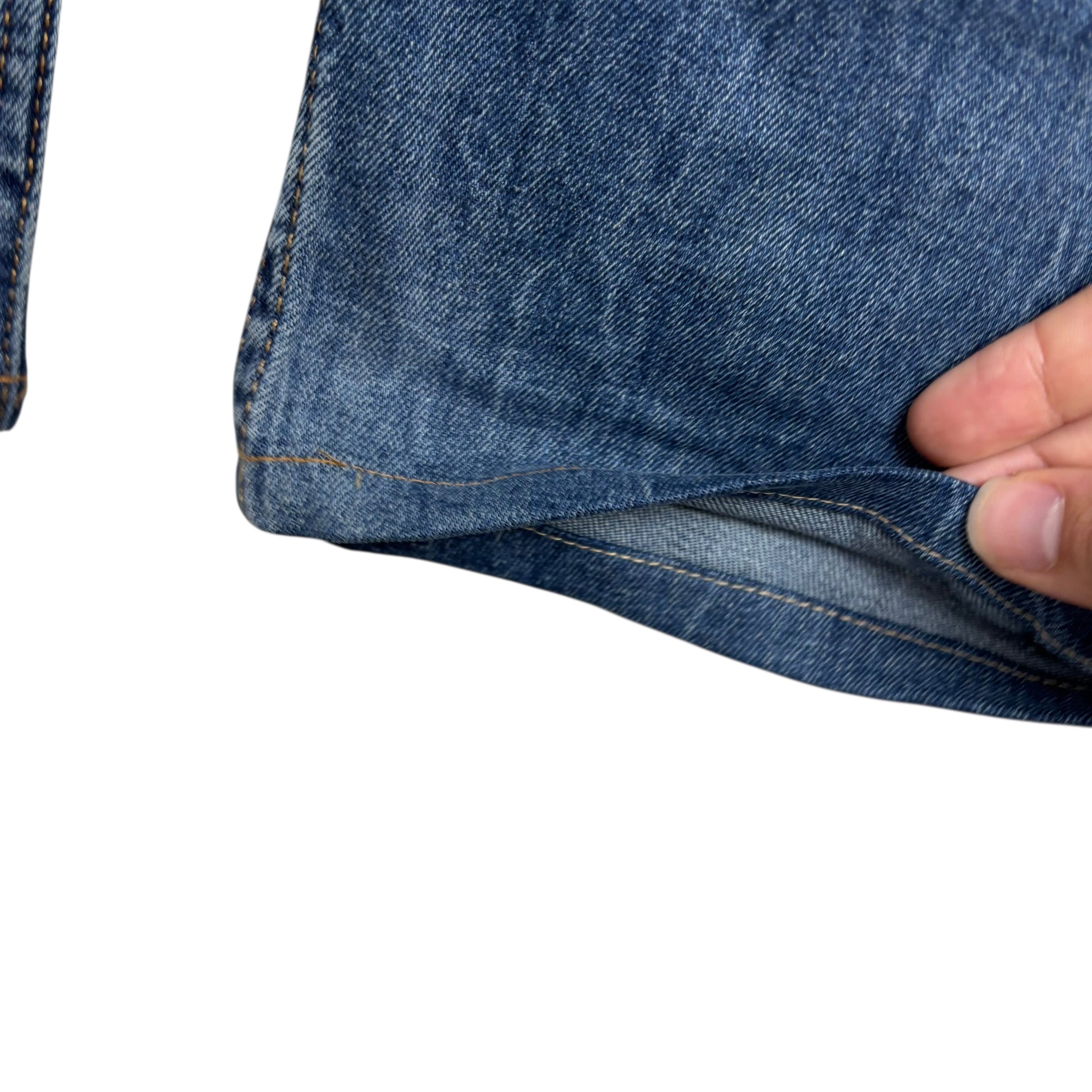 Levis 502 Jeans W31 L27 Mens Mid Blue Regular Tapered Fit Stretch Denim (E)