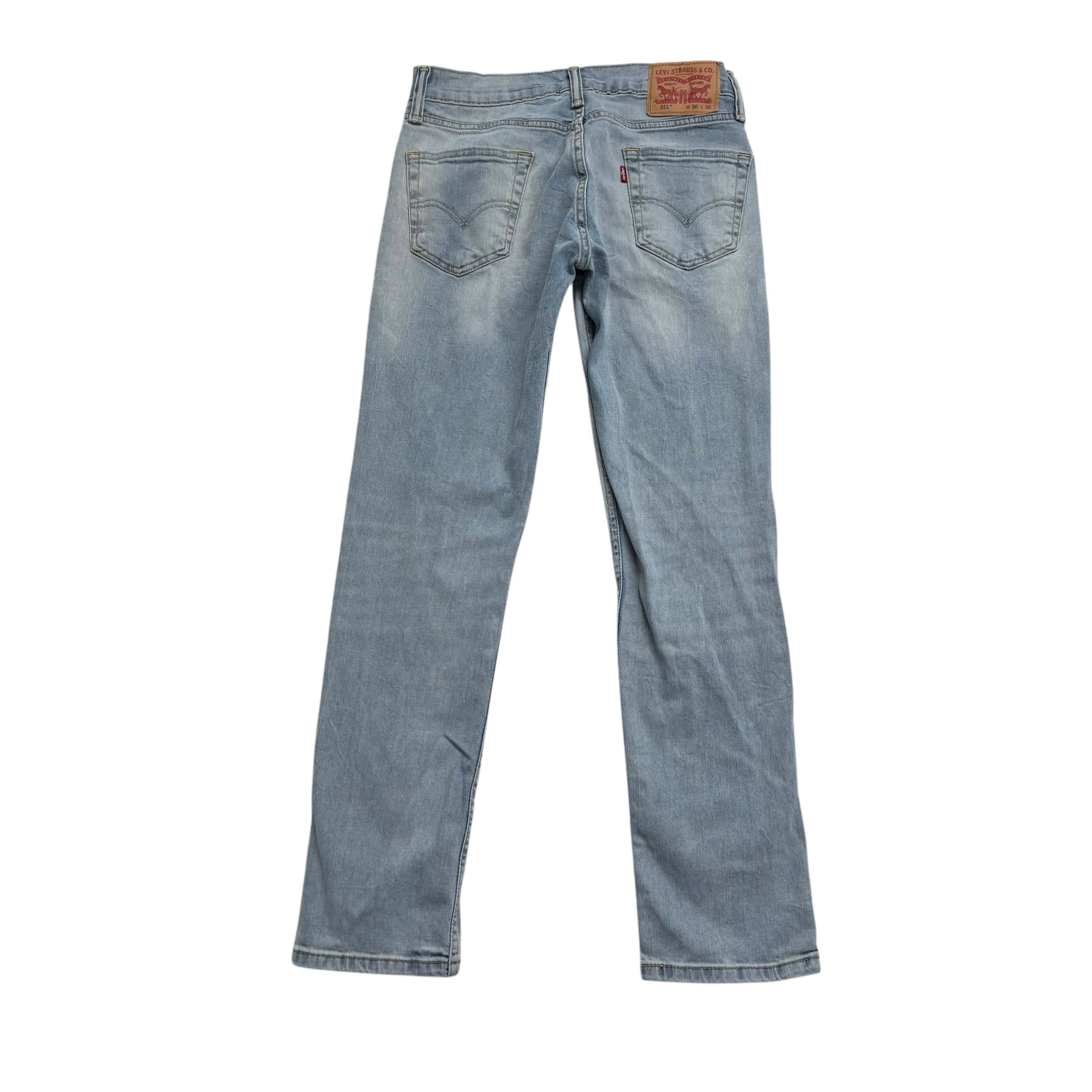 Levis 511 Jeans W30 L30 Mens Light Blue Slim Fit Stretch Denim