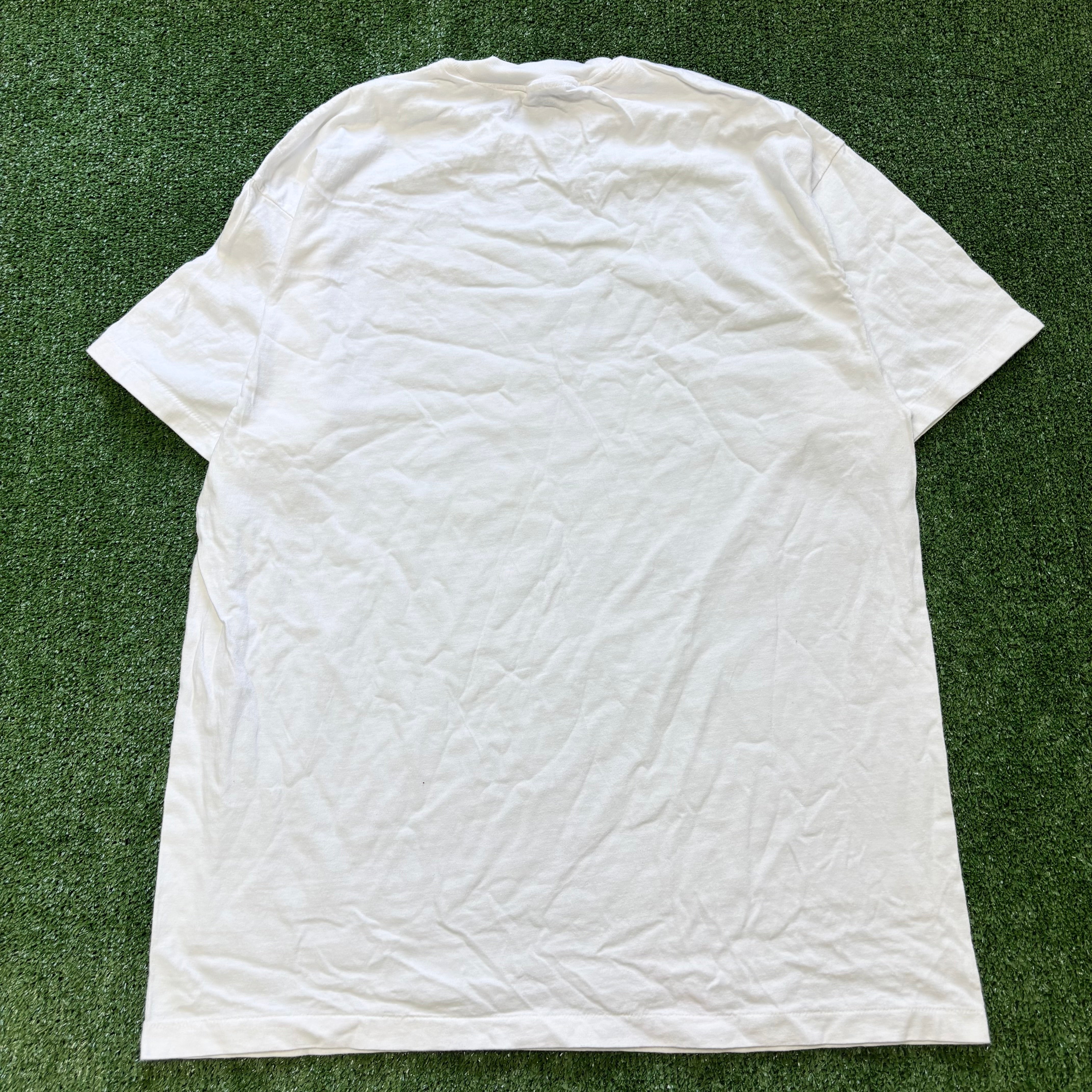 Vintage T Shirt Mens XL White Single Stitch Graphic Print 90s Flowers Nature (E)