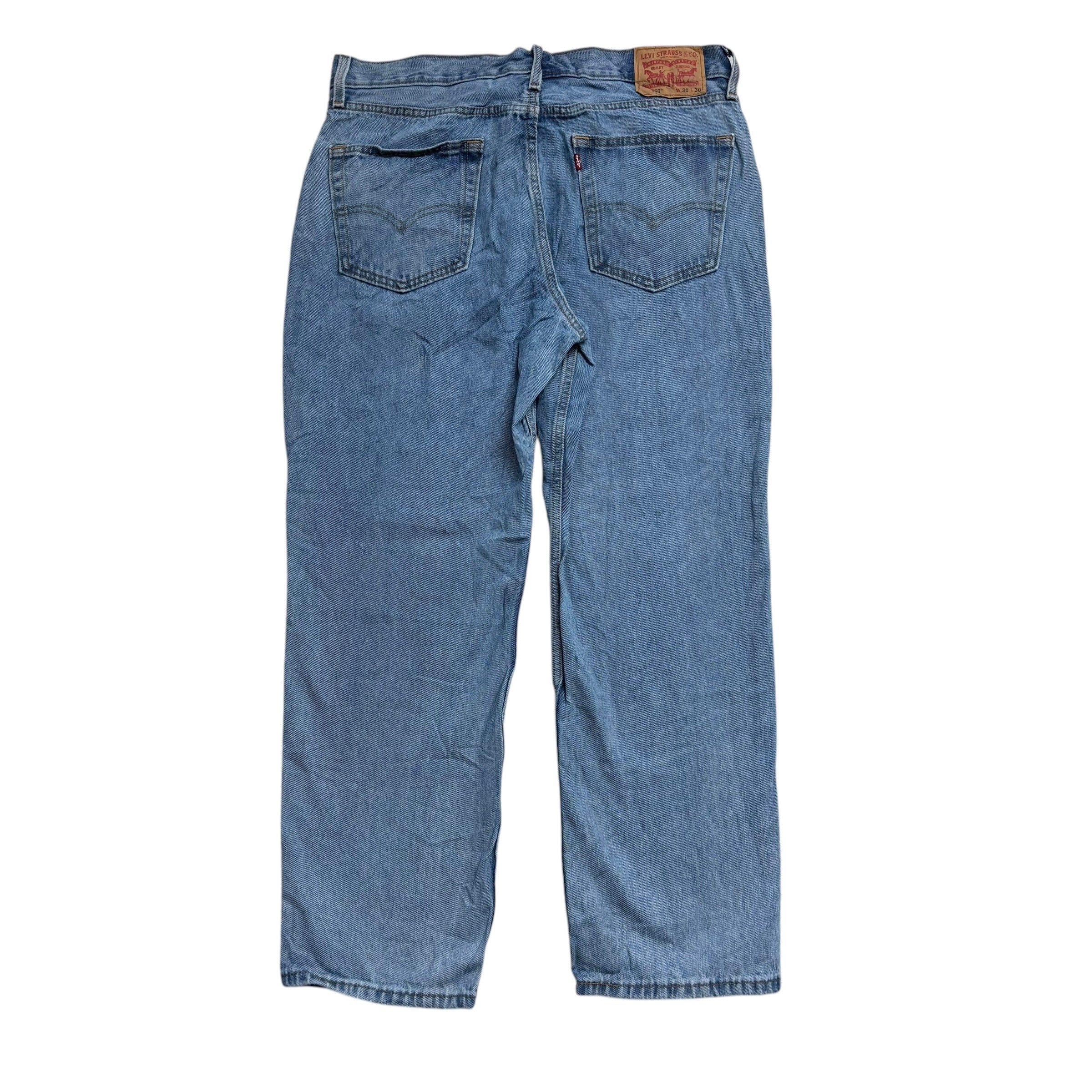 Levis 550 Jeans W36 L30 Mens Light Blue Baggy Relaxed Straight Fit Denim (E)
