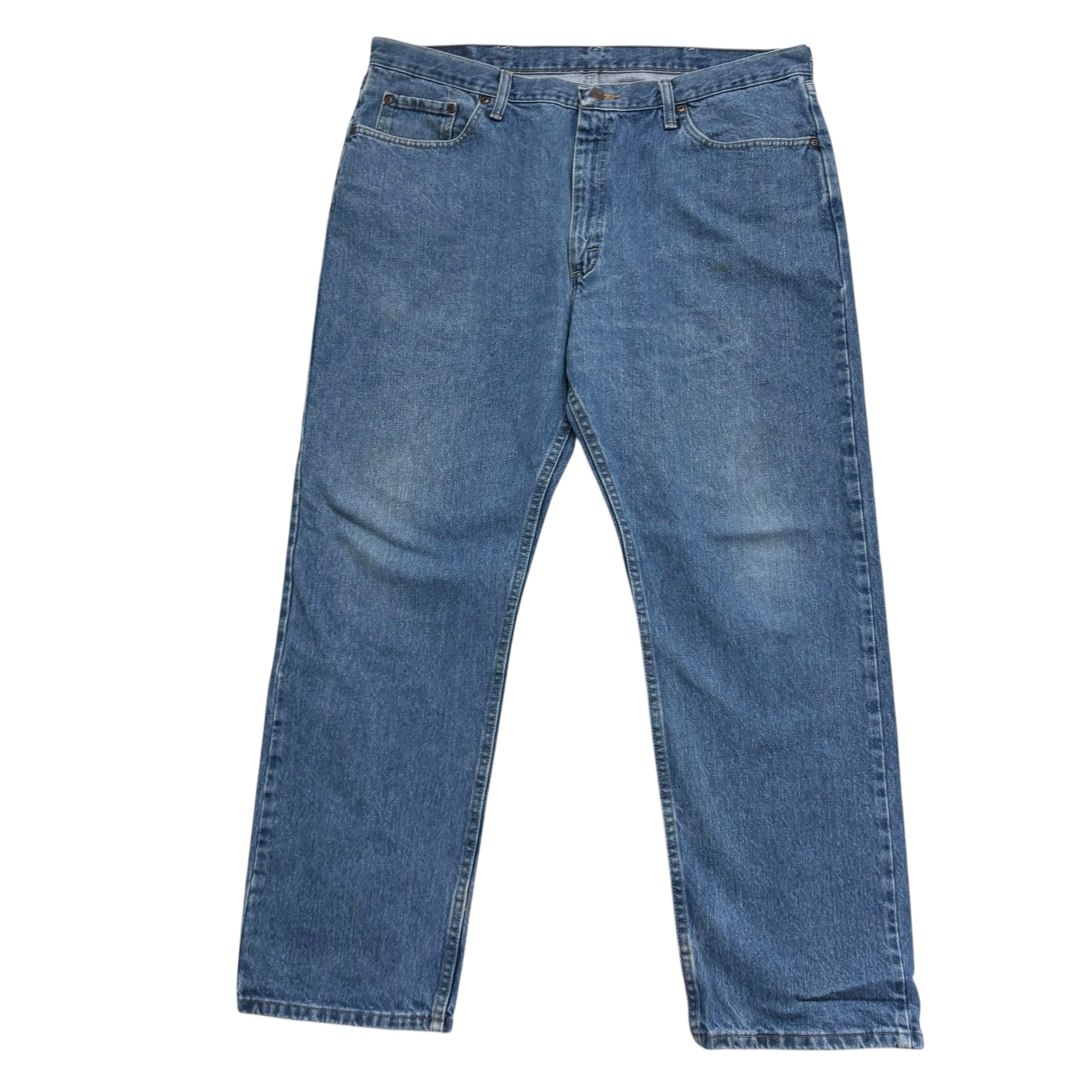 Wrangler Jeans W40 L30 Mens Mid Blue Regular Straight Fit Denim