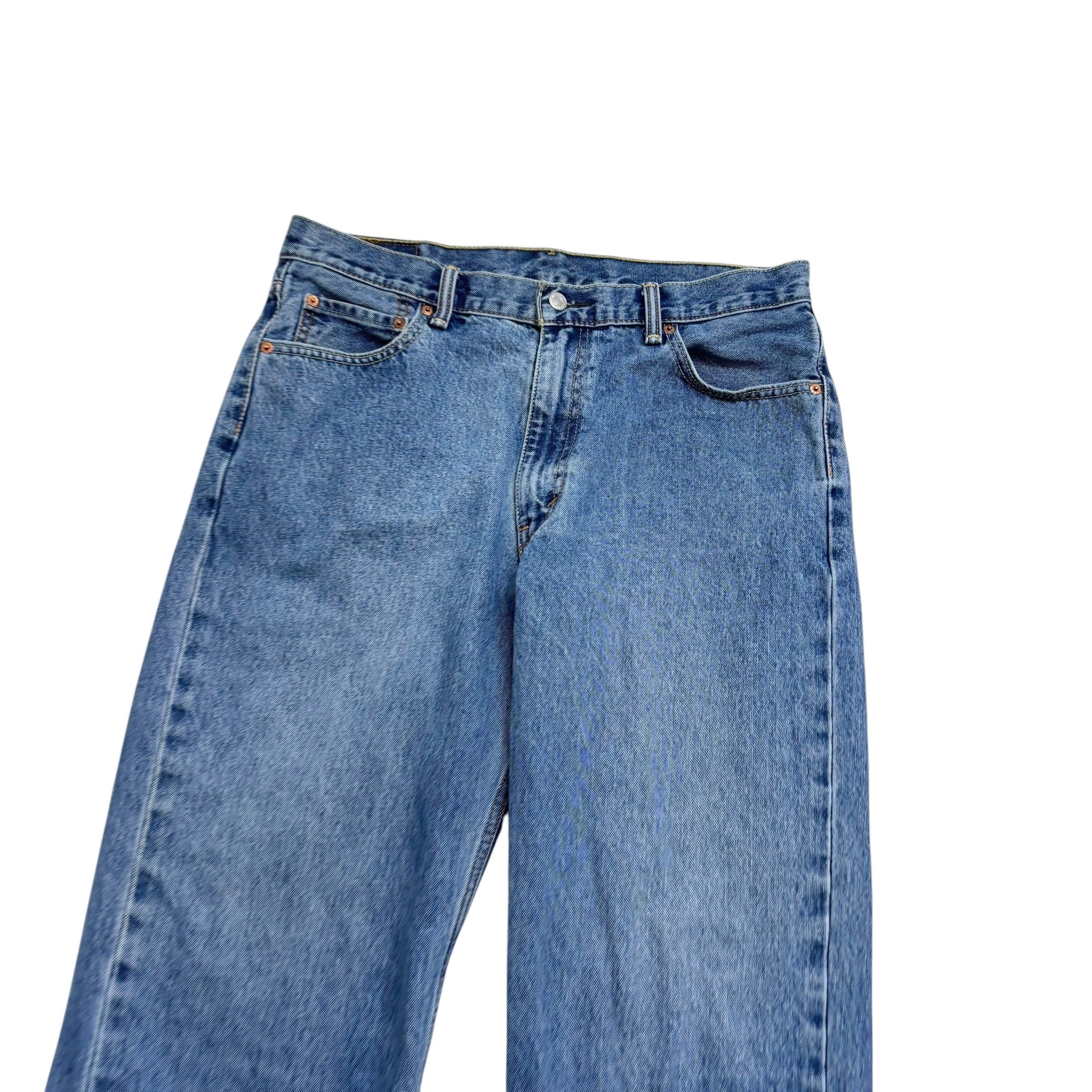 Levis 550 Jeans W36 L30 Mens Mid Blue Baggy Relaxed Straight Fit Denim (E)