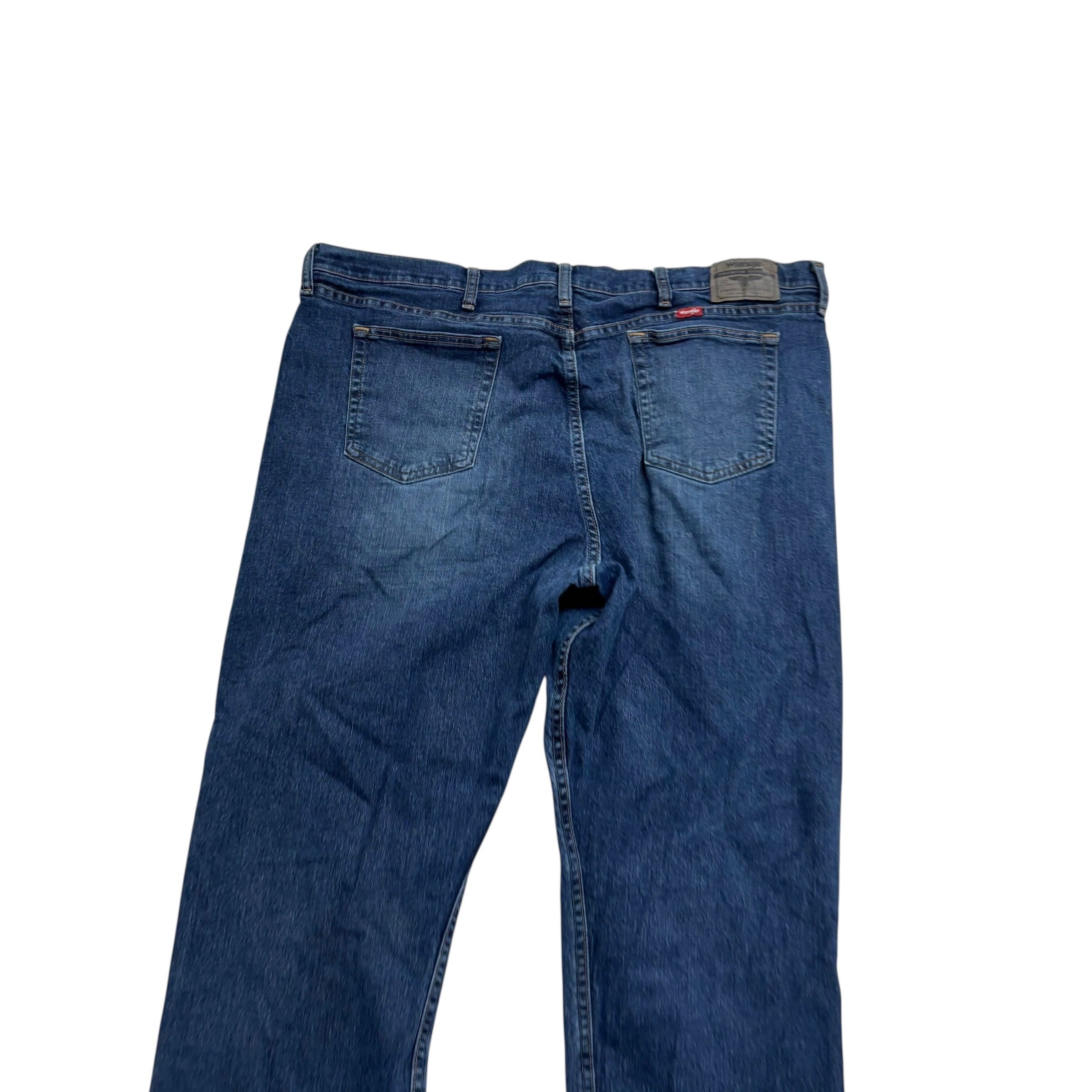 Wrangler Jeans W44 L29 Mens Dark Blue Relaxed Straight Fit Stretch Denim (F)