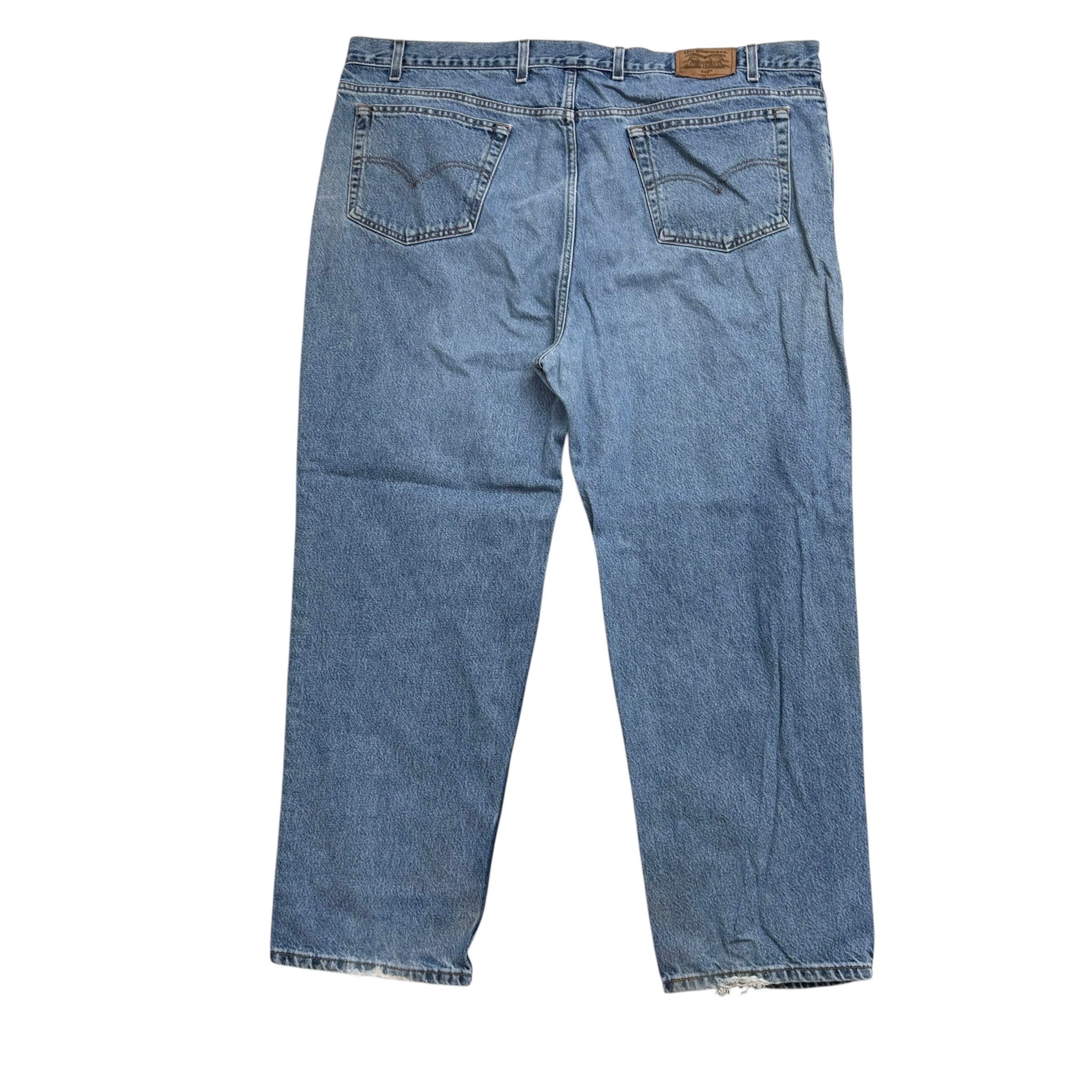 Levis 540 Jeans W46 L30 Mens Light Blue Relaxed Tapered Fit Vintage Denim (F)