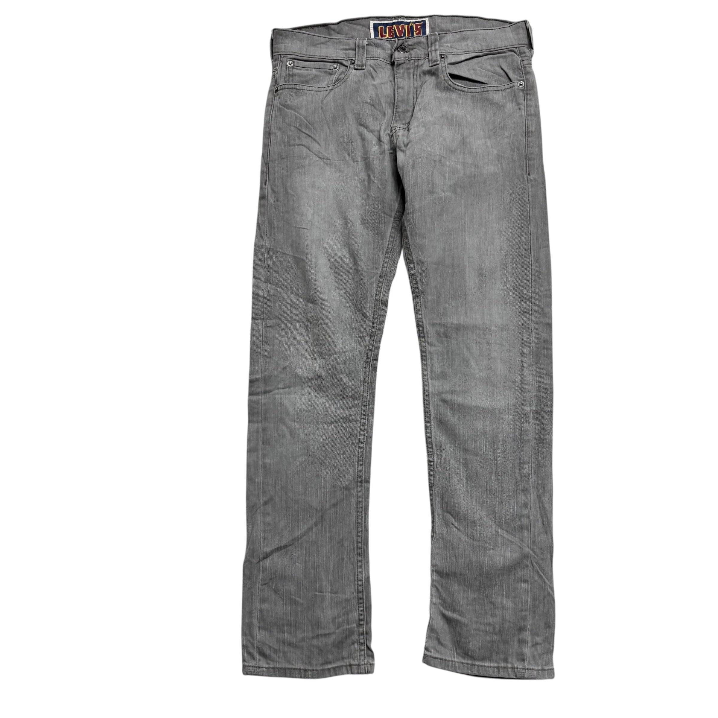 Levis 511 Jeans W31 L30 Mens Grey Slim Fit Stretch Vintage Denim (E)
