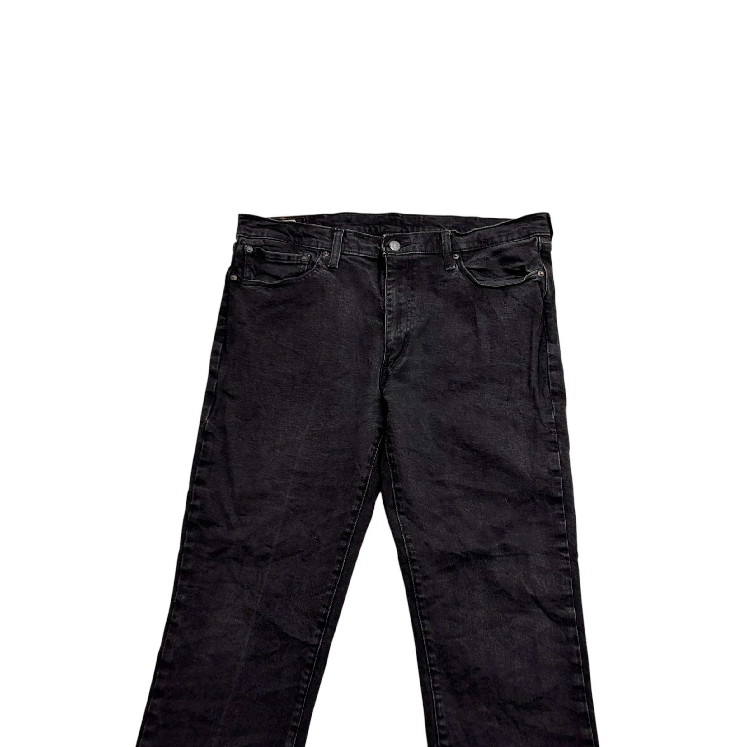 Levis 514 Jeans W38 L31 Mens Black Regular Straight Stretch Premium Denim (E)