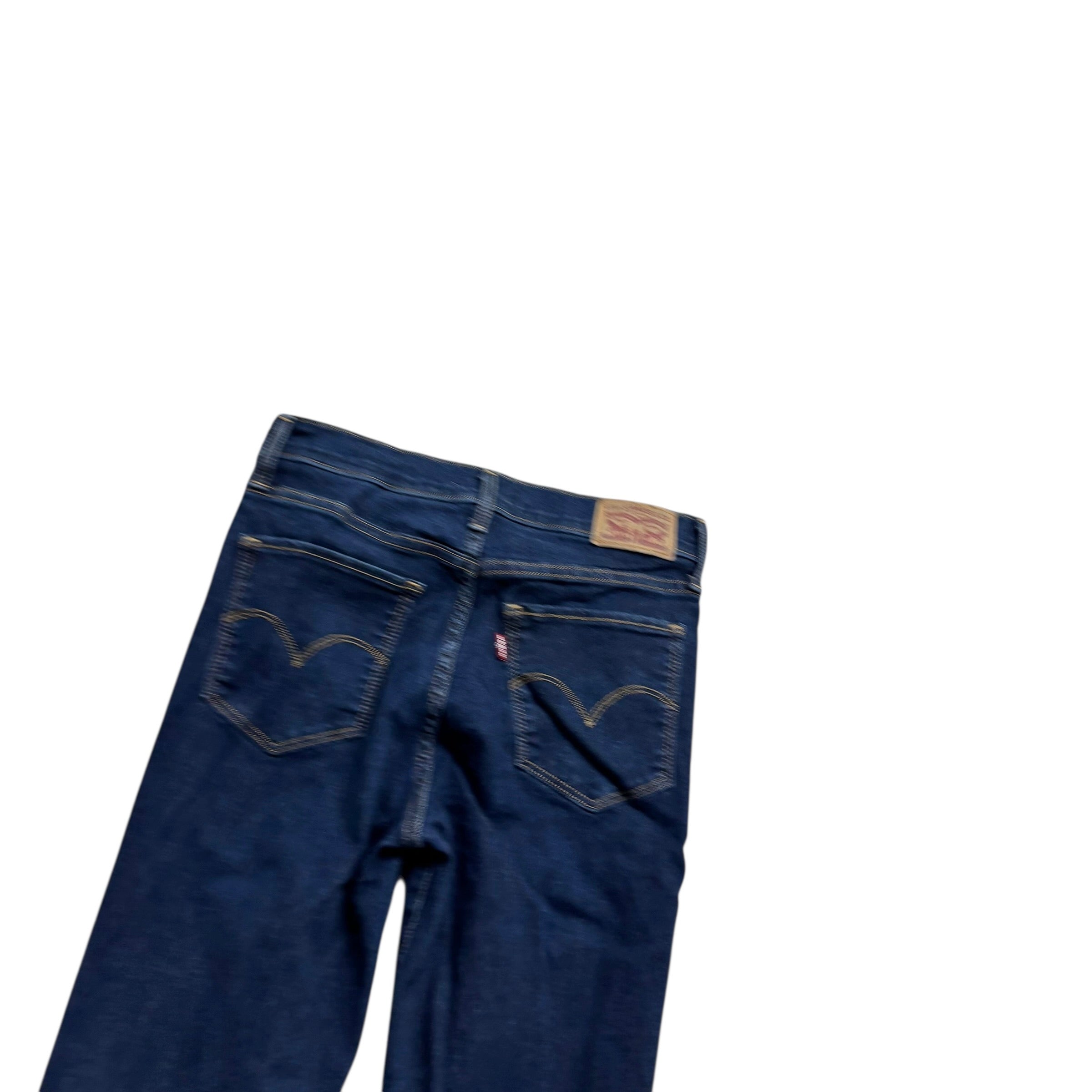 Levis 720 Jeans W27 L30 Womens Dark Blue High Rise Super Skinny Fit Stretch (E)