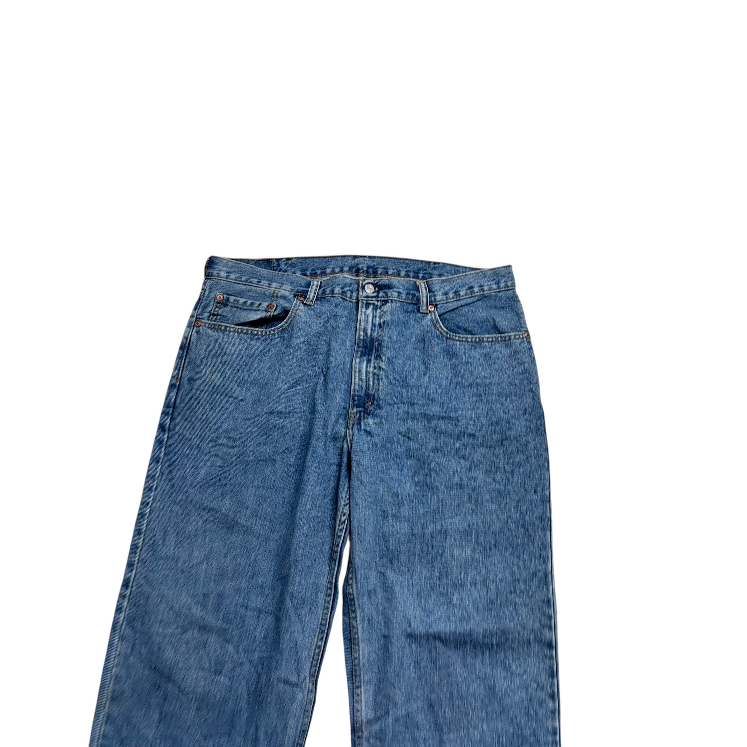 Levis 550 Jeans W38 L34 Mens Mid Blue Baggy Relaxed Straight Fit Denim