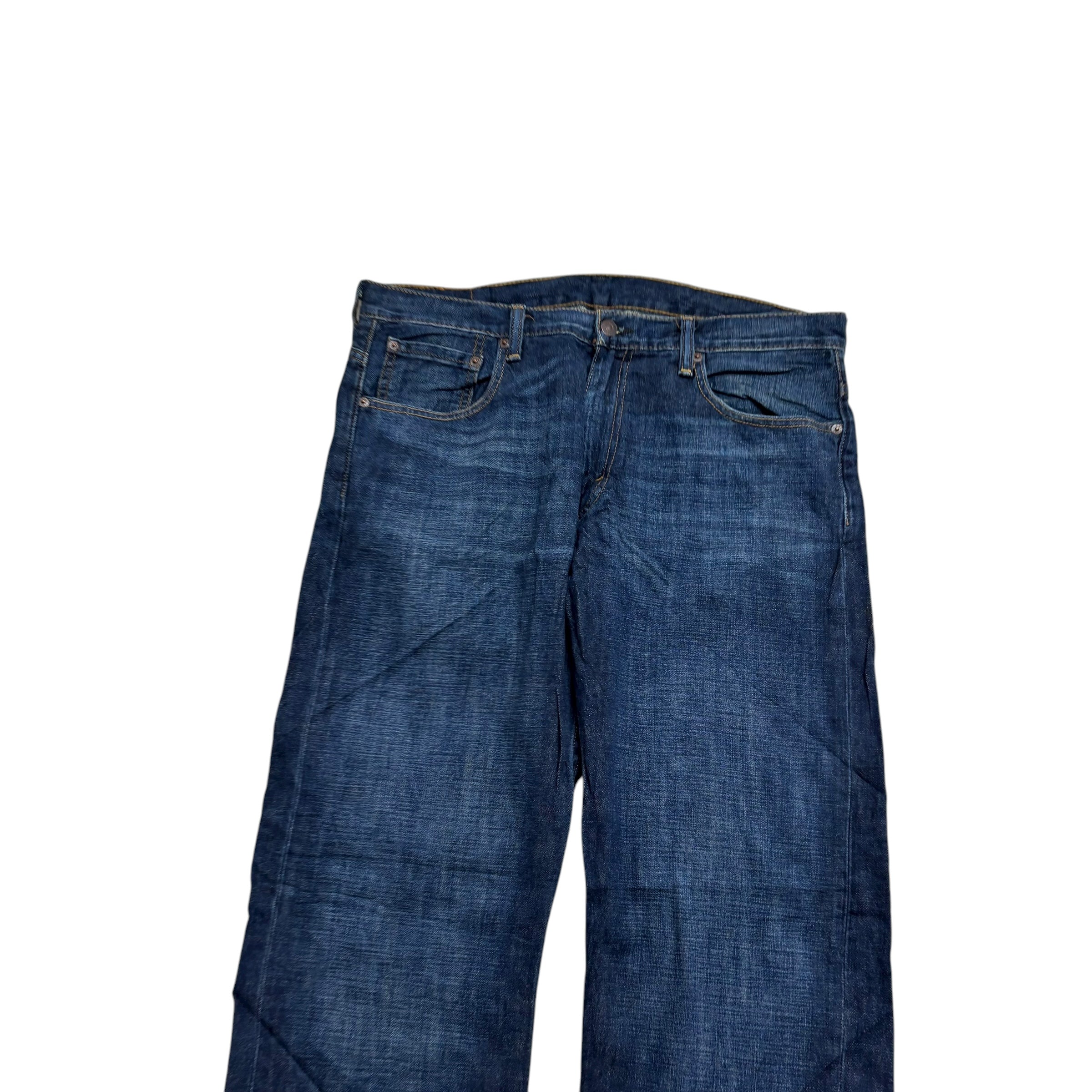 Levis 569 Jeans W34 L32 Mens Dark Blue Baggy Relaxed Straight Fit Denim (E)