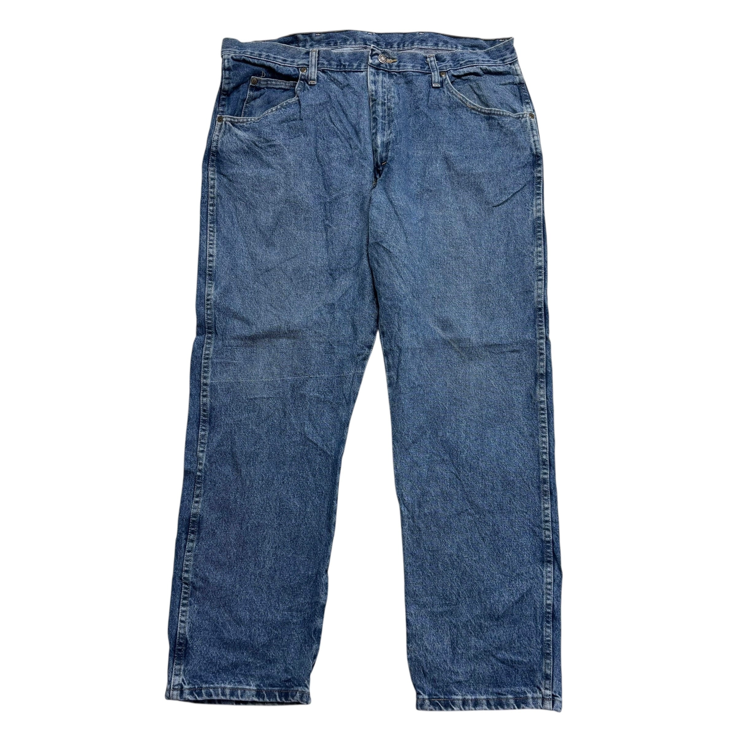 Wrangler Jeans W40 L30 Mens Mid Blue Regular Straight Fit Denim
