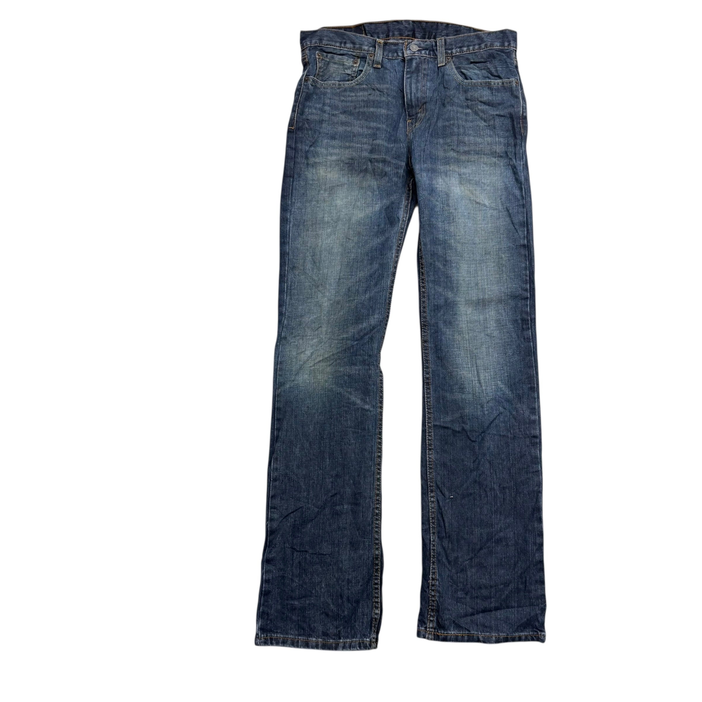 Levis 527 Jeans W32 L34 Mens Dark Blue Slim Bootcut Fit Denim (F)