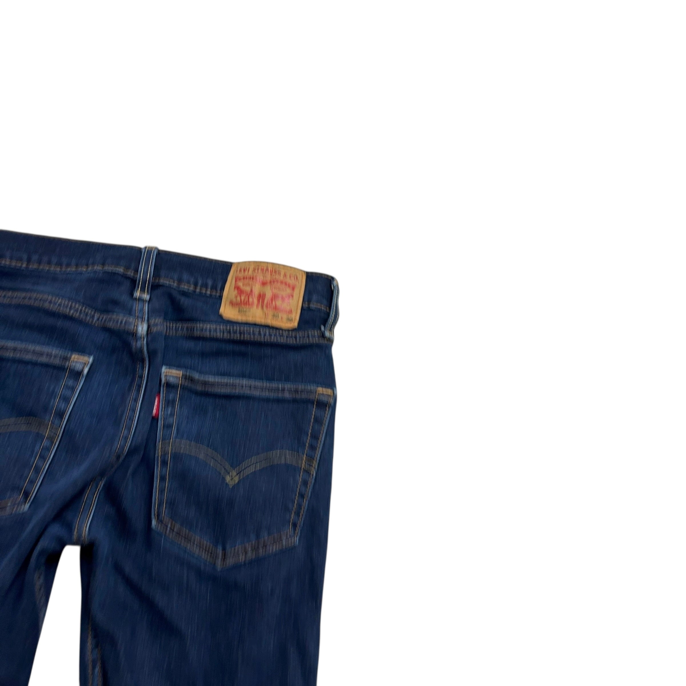 Levis Jeans W30 L28 Mens Dark Blue Slim Tapered Fit Stretch Denim