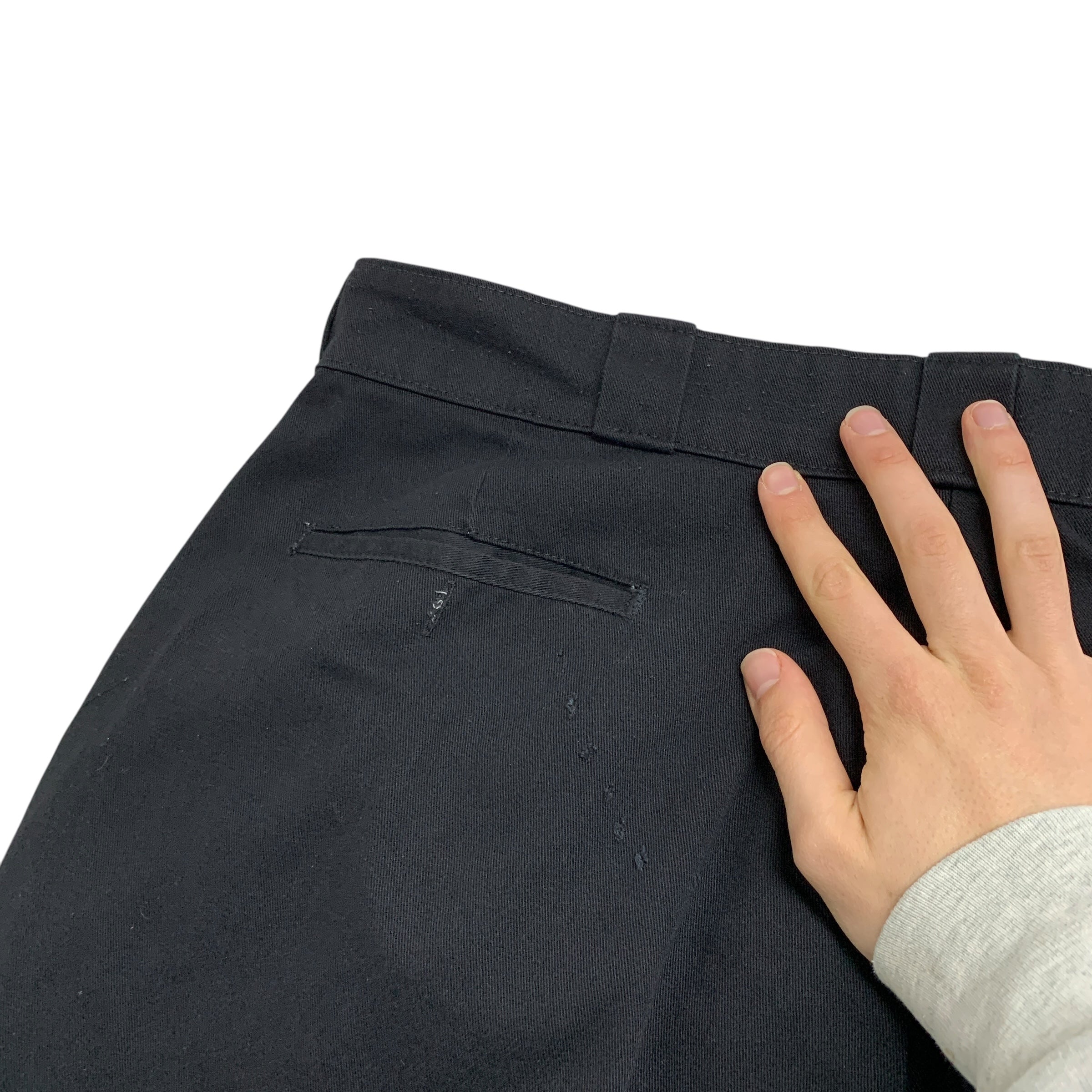 Dickies Double Knee Trousers W40 L32 Mens Black Pants Baggy Relaxed Fit Workwear