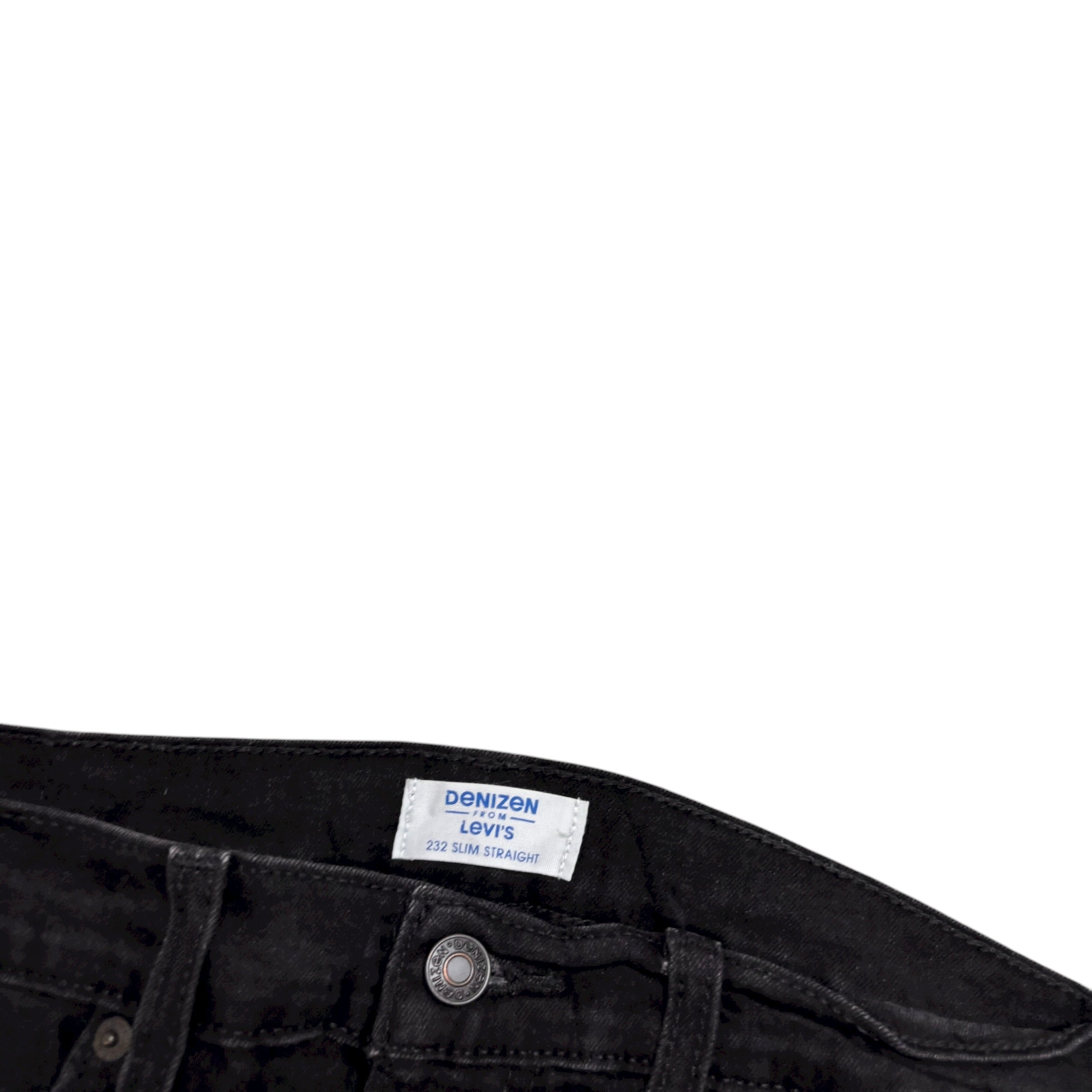 Levis Denizen Jeans W30 L30 Mens Black Slim Straight Stretch