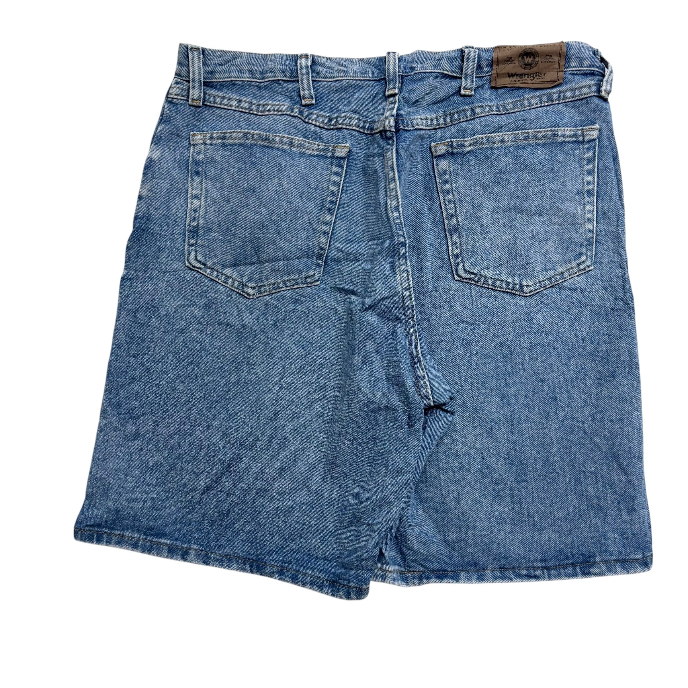 Wrangler Baggy Jorts W36 Mens Denim Shorts Mid Blue Relaxed Fit (E)