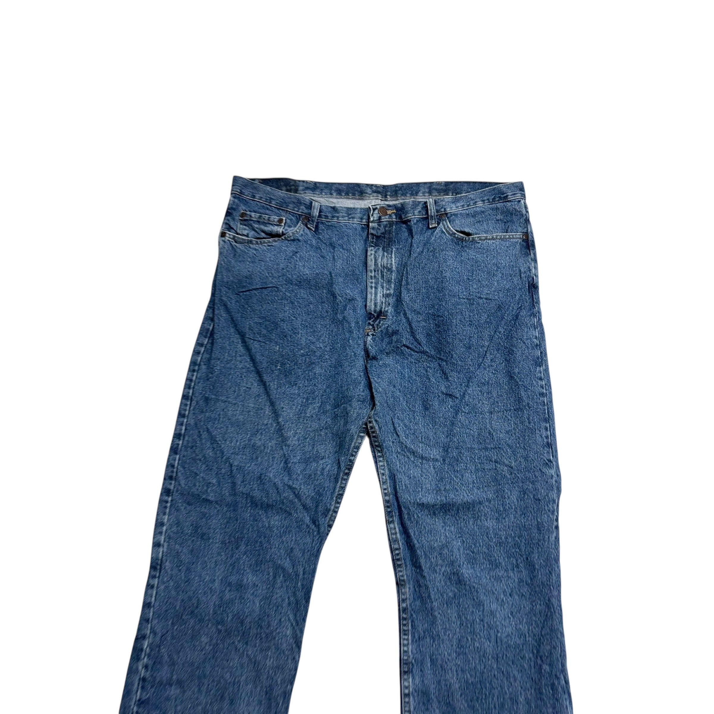 Wrangler Jeans W42 L32 Mens Mid Blue Regular Straight Fit Denim
