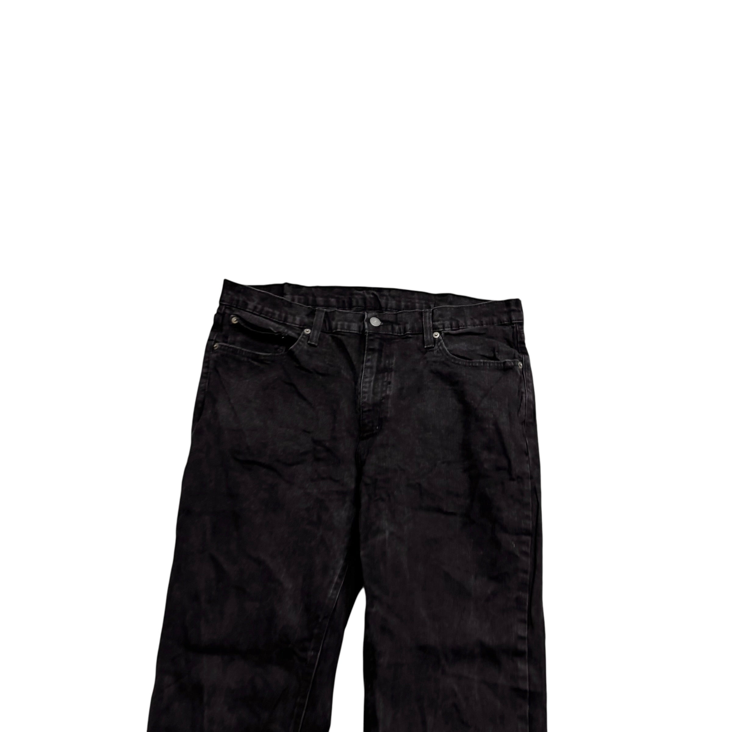 Levis 541 Jeans W36 L34 Mens Black Athletic Tapered Fit Stretch Denim (E)