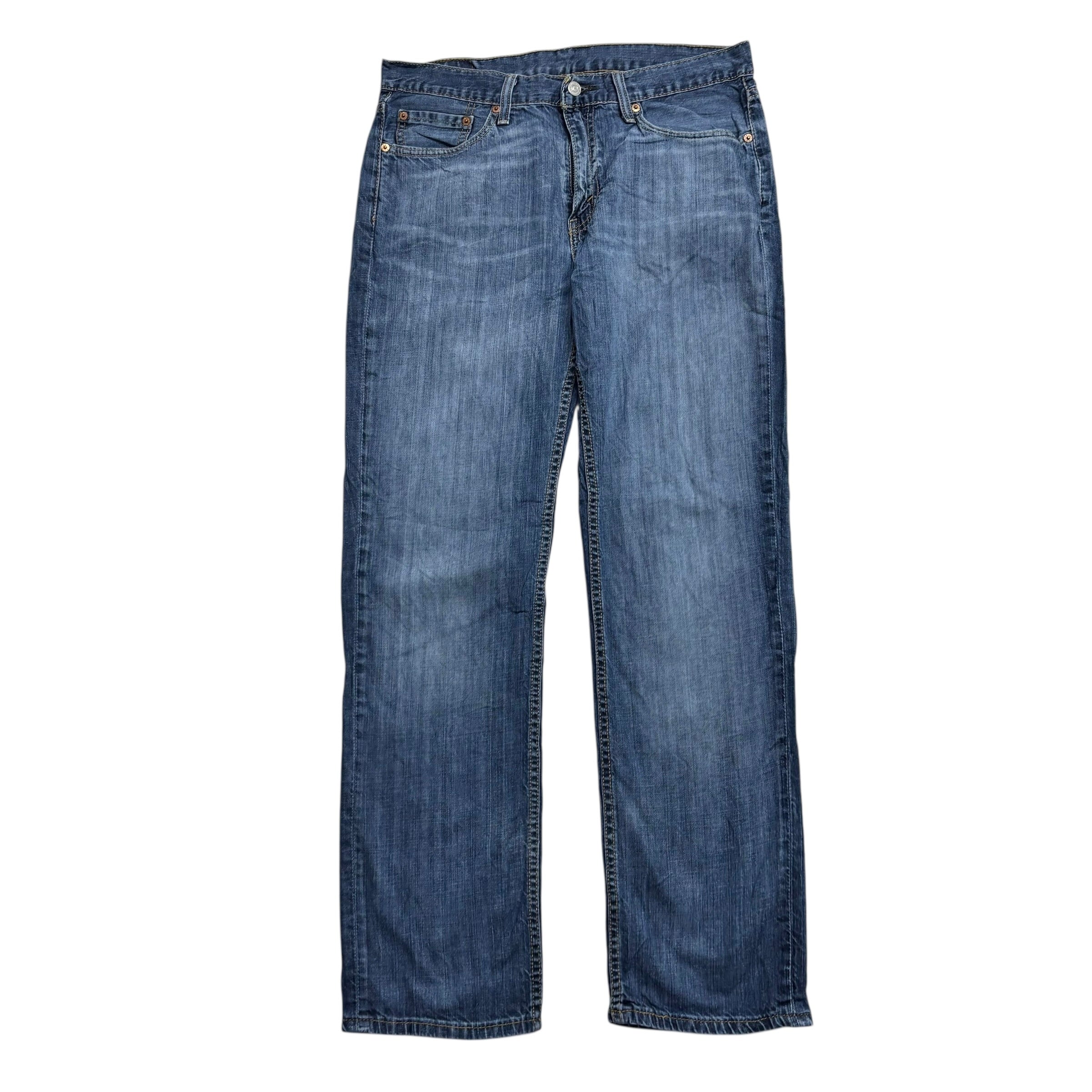 Levis 514 Jeans W33 L32 Mens Mid Blue Regular Straight Fit Denim