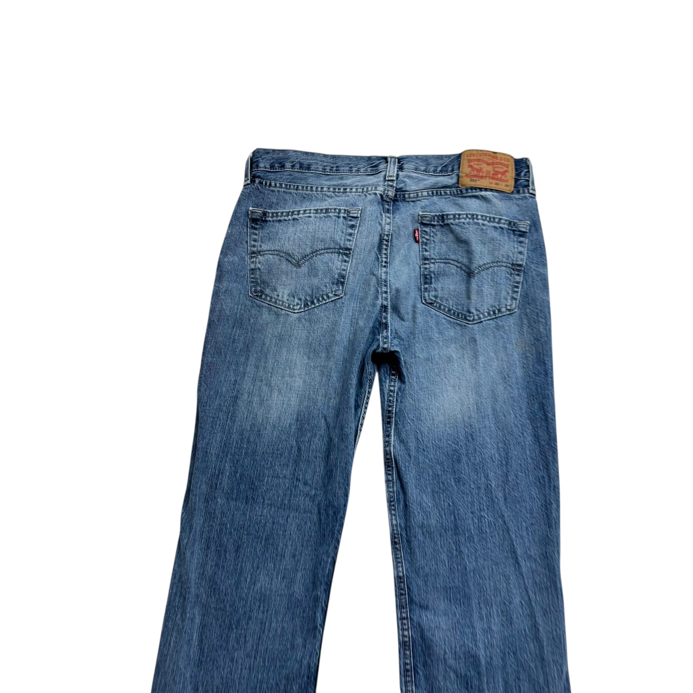 Levis 514 Jeans W32 L30 Mens Mid Blue Regular Straight Fit Denim