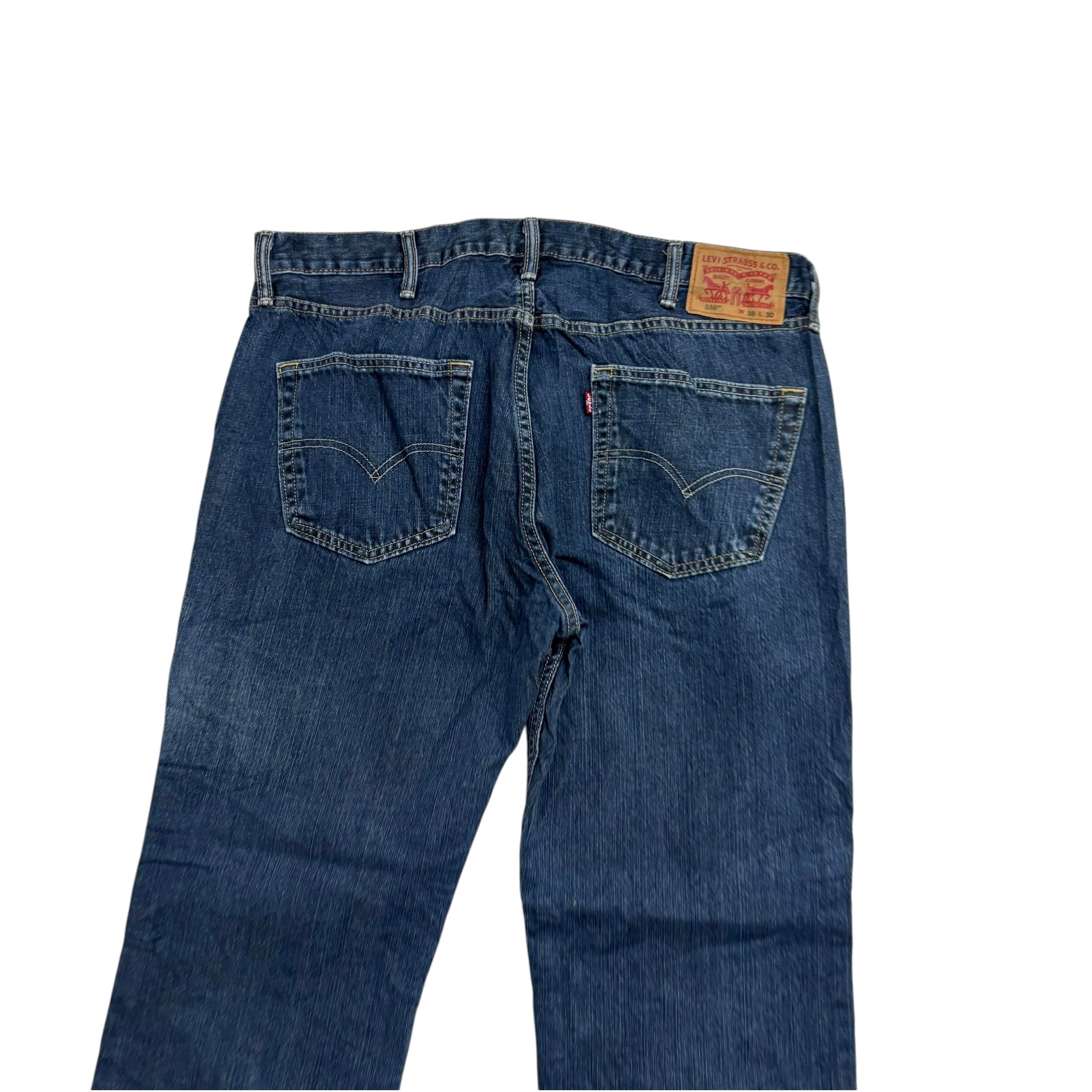 Levis 559 Jeans W38 L30 Mens Dark Blue Baggy Relaxed Straight Fit Denim (E)