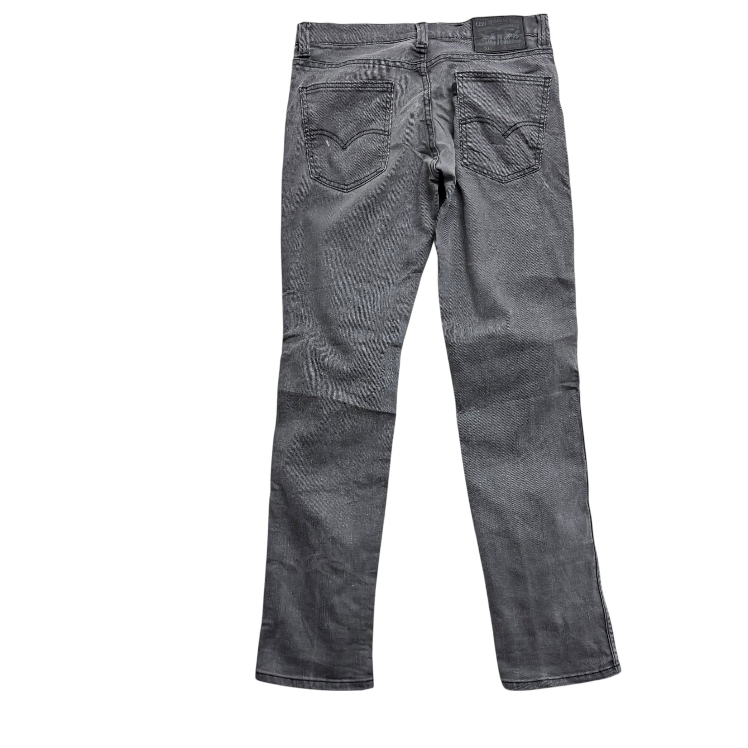 Levis 511 Jeans W30 L31 Mens Grey Slim Fit Stretch Denim (F)