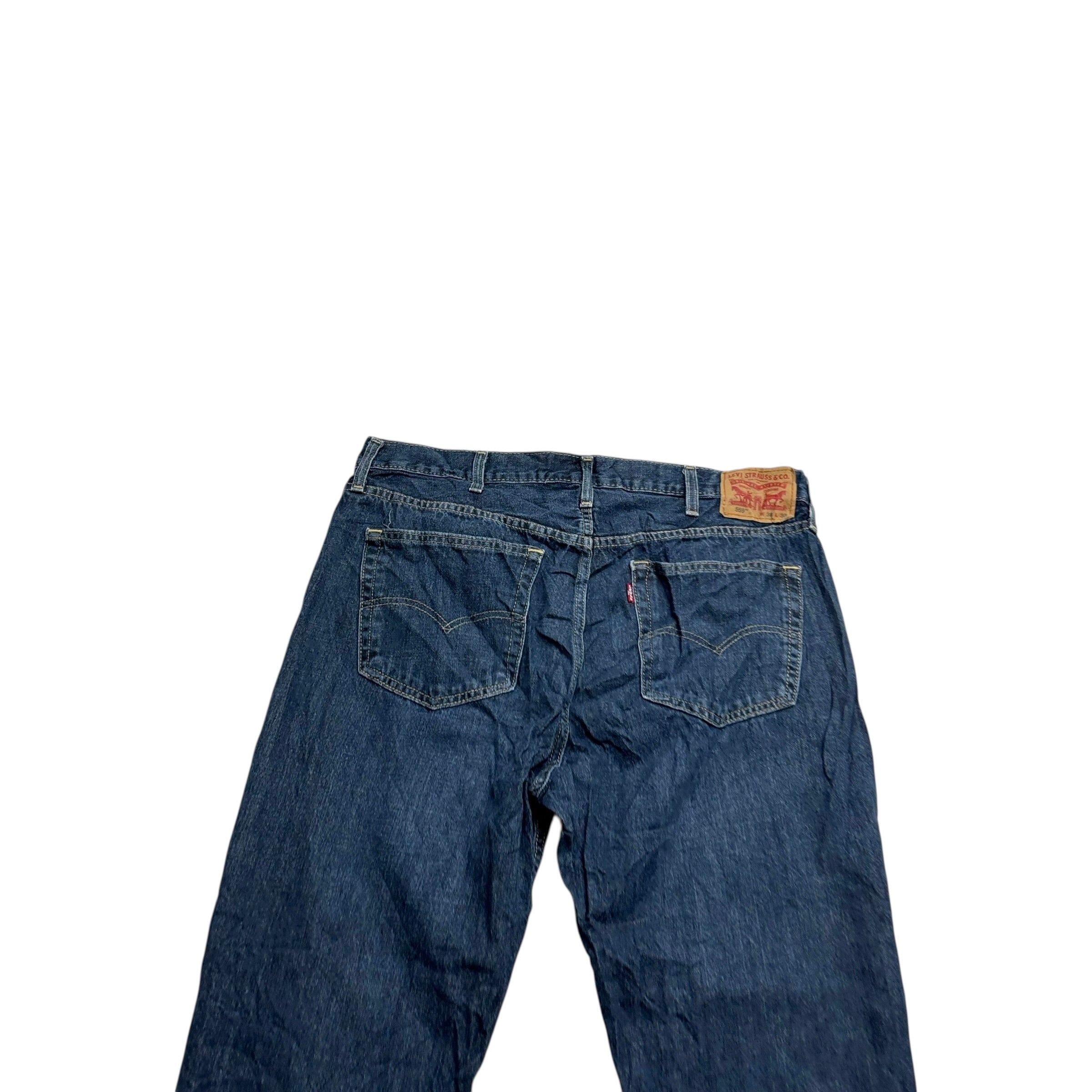 Levis 559 Jeans W38 L30 Mens Dark Blue Baggy Relaxed Straight Fit Denim (E)