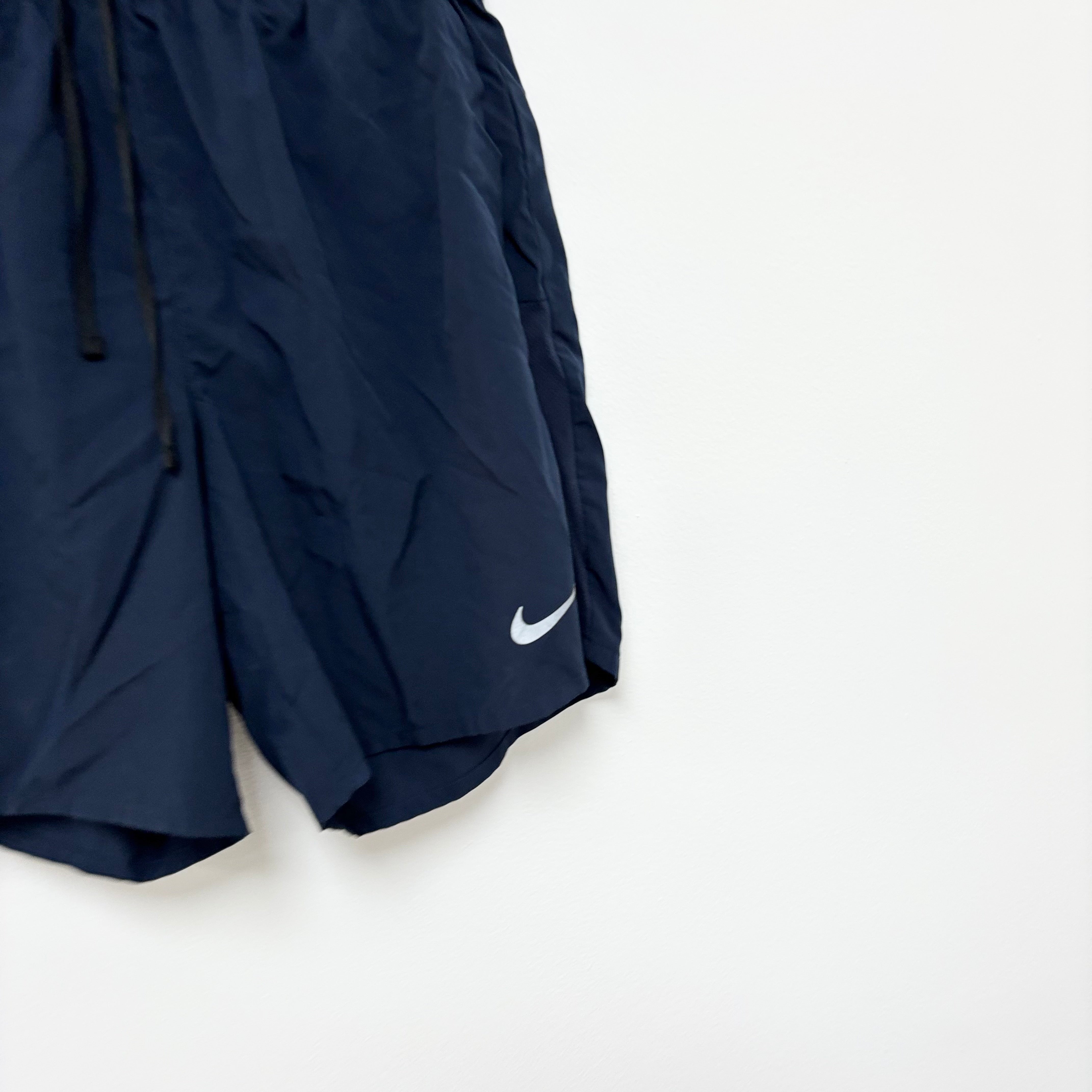 Nike Shorts Mens Small Navy Blue Dri Fit Running Sports Gym Athletic Pockets (E)