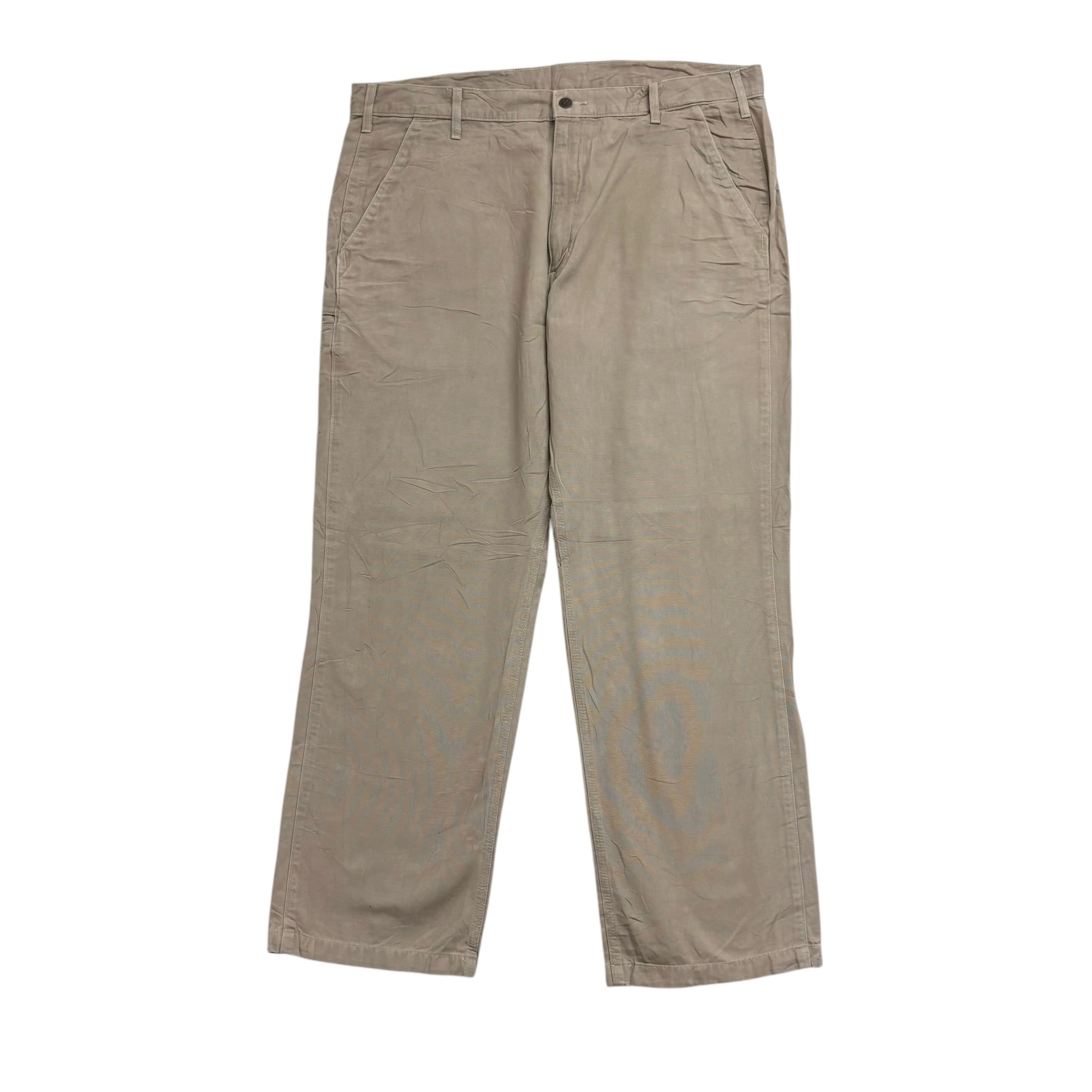 Carhartt Carpenter Pants W40 L30 Mens Beige Khaki Relaxed Baggy Fit Trousers (E)