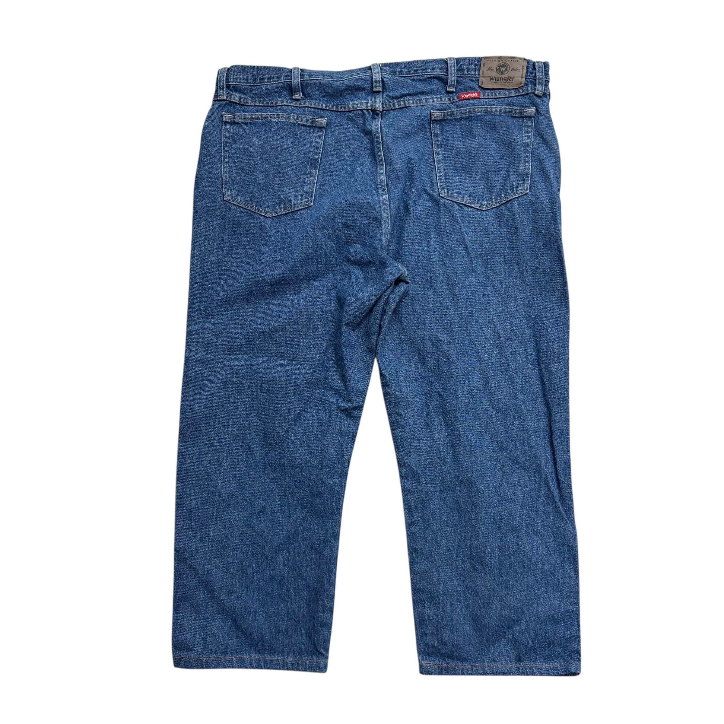 Wrangler Jeans W44 L25 Mens Mid Blue Regular Straight Fit Denim