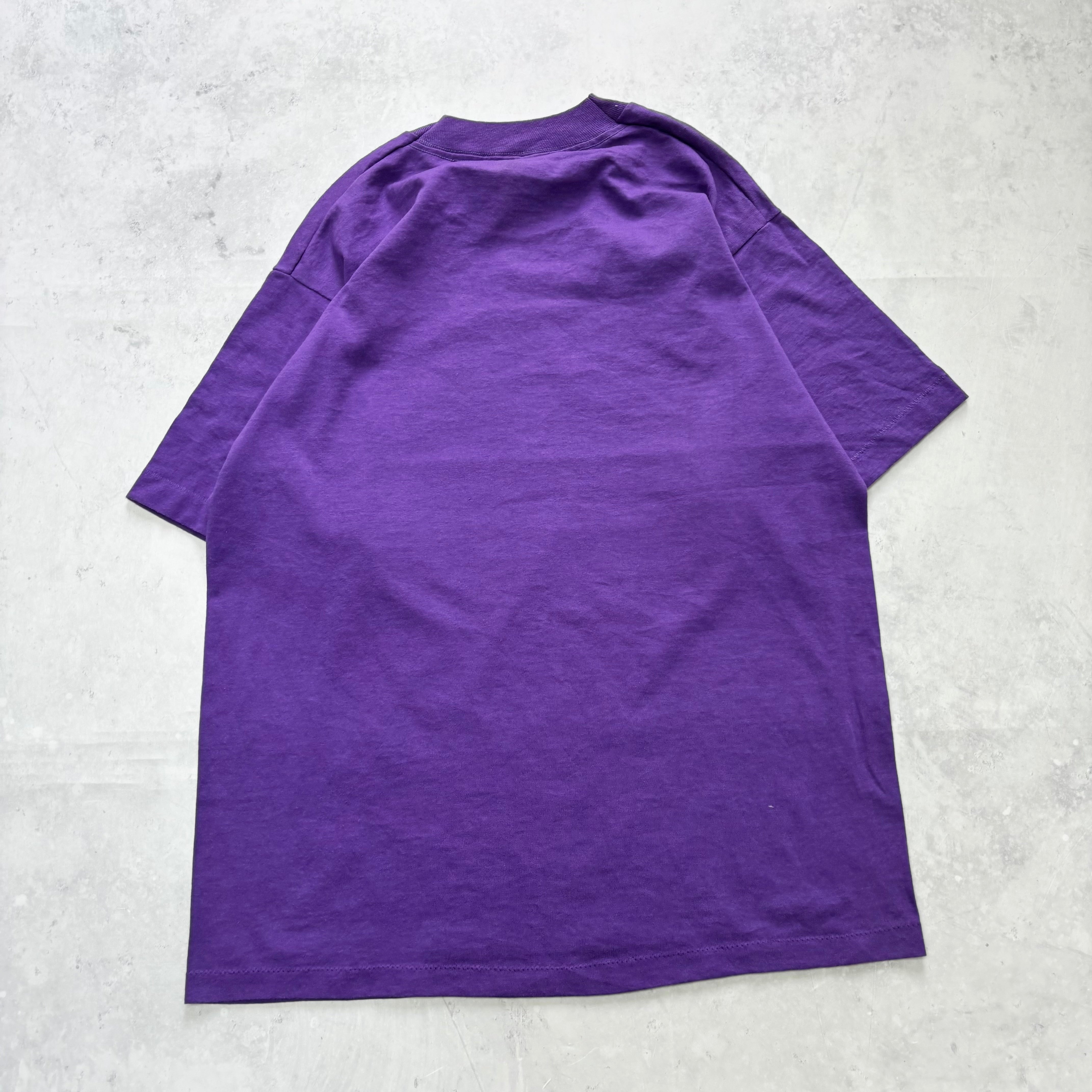 Vintage T Shirt Mens Small Purple Single Stitch Graphic Print 90s Tourist (E)