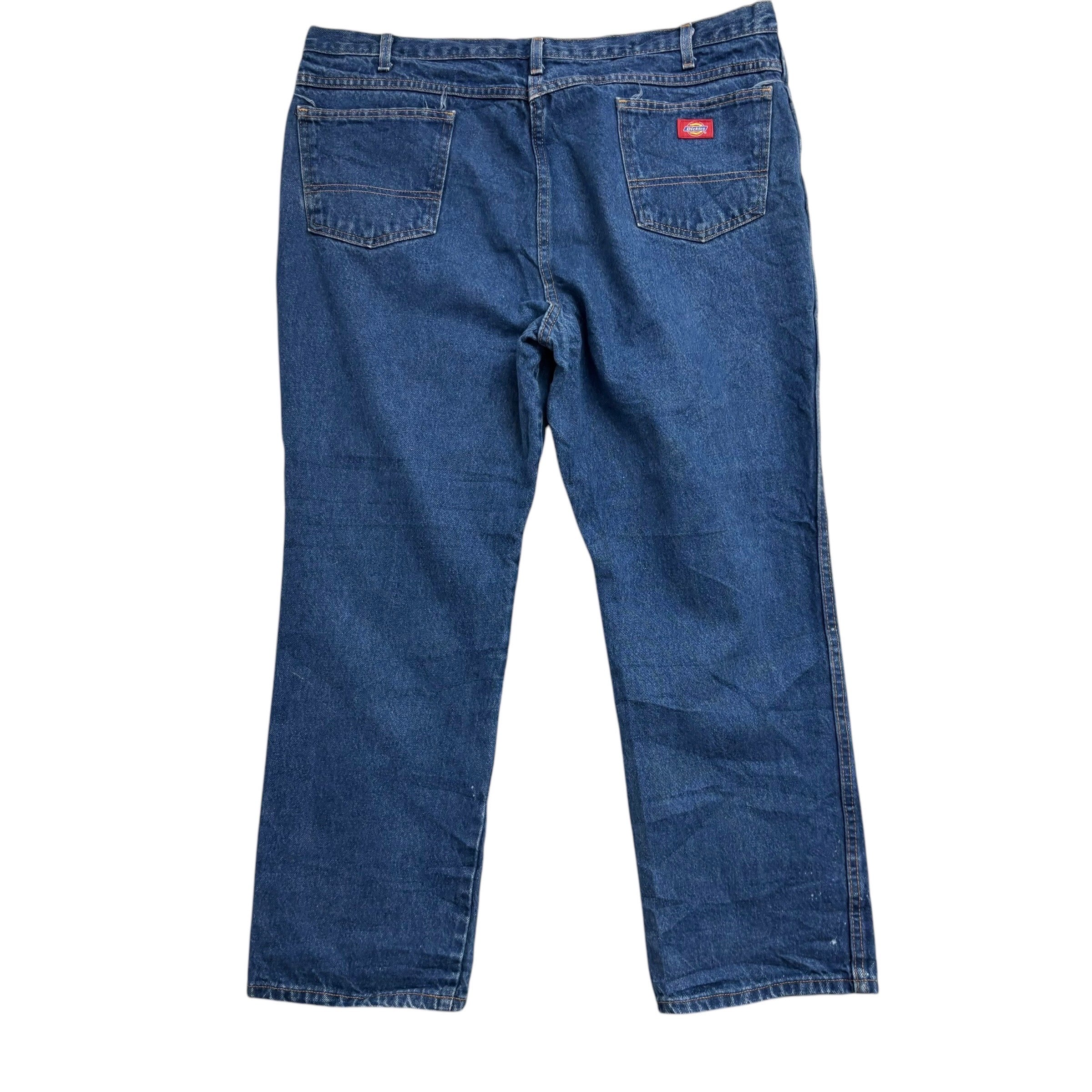 Dickies Jeans W42 L30 Mens Mid Blue Regular Straight Fit Denim