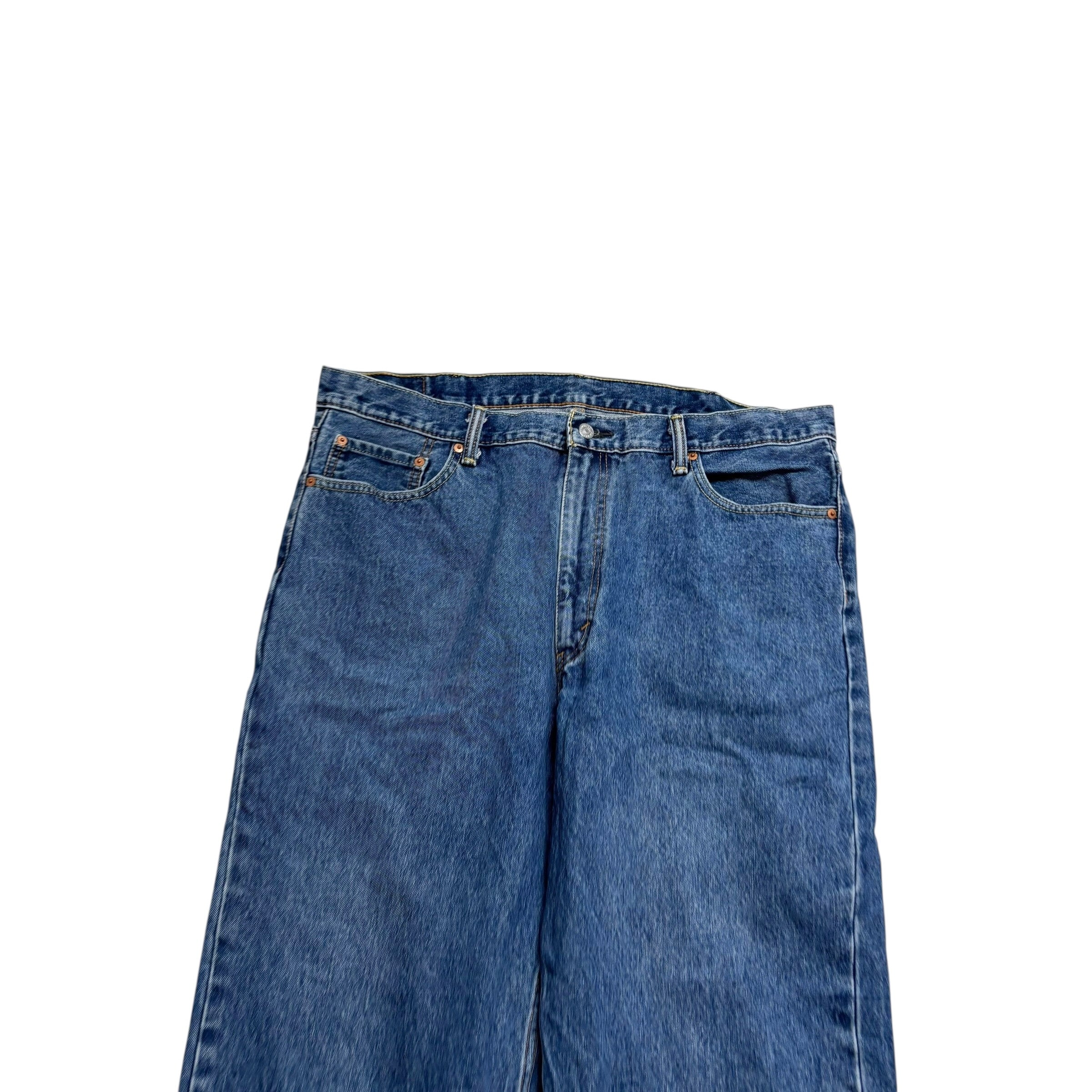 Levis 550 Jeans W40 L30 Mens Mid Blue Baggy Relaxed Straight Fit Denim (E)