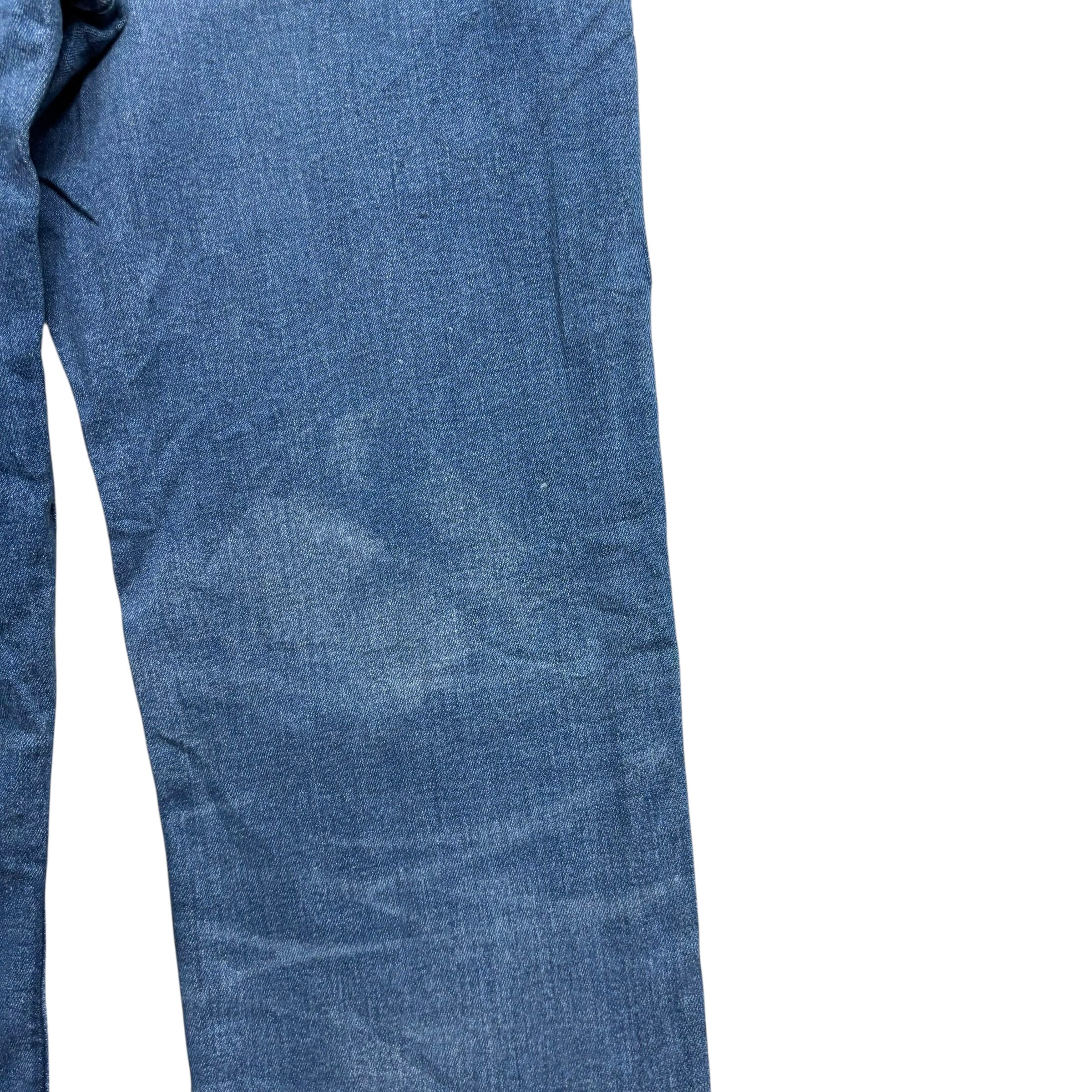 Levis 514 Jeans W34 L34 Mens Navy Blue Regular Straight Fit Stretch Denim